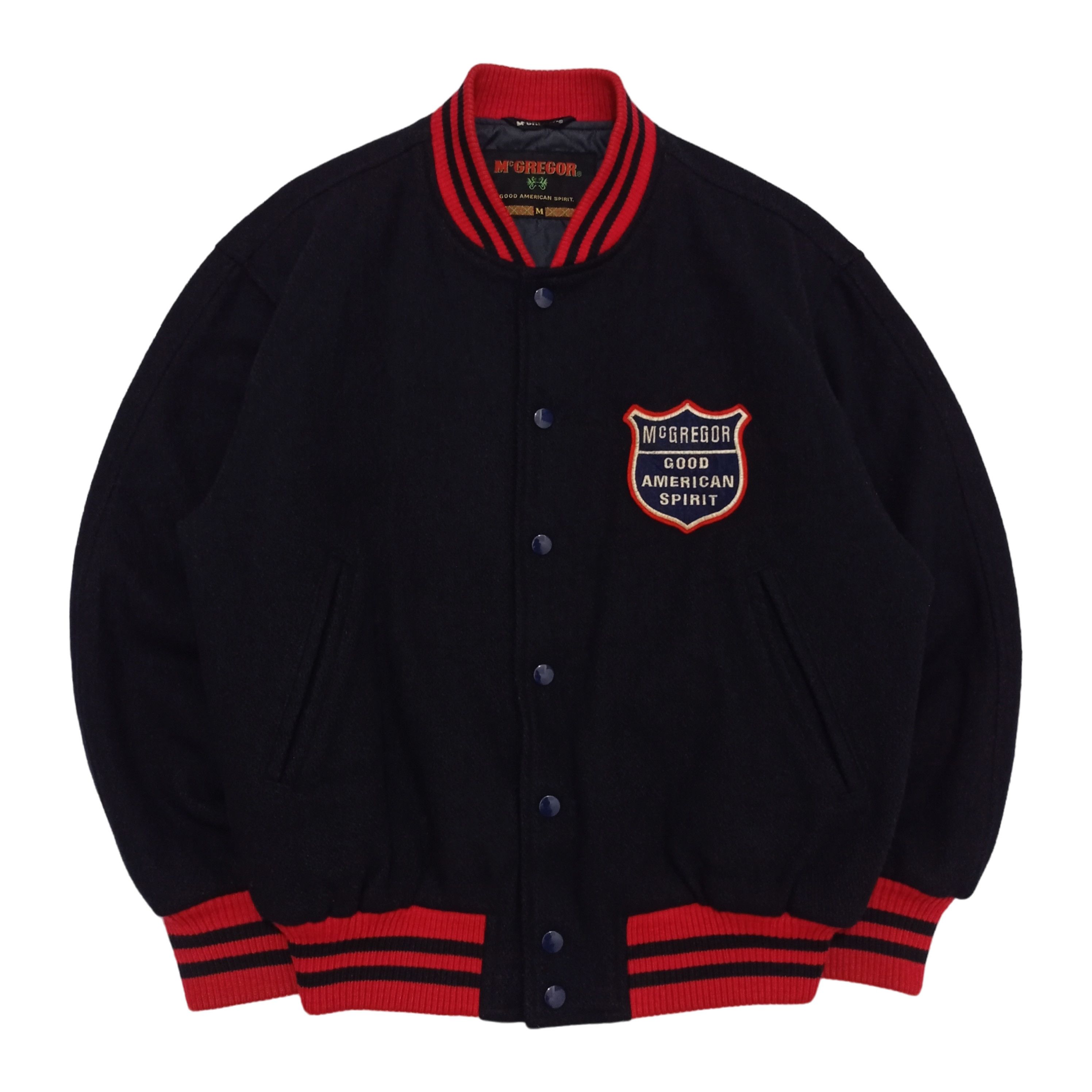 ジャケット・アウター 80s McGREGOR short wool bomber jacket Vintage 80s Mcgregor Varsity Jacket Size M - Etsy