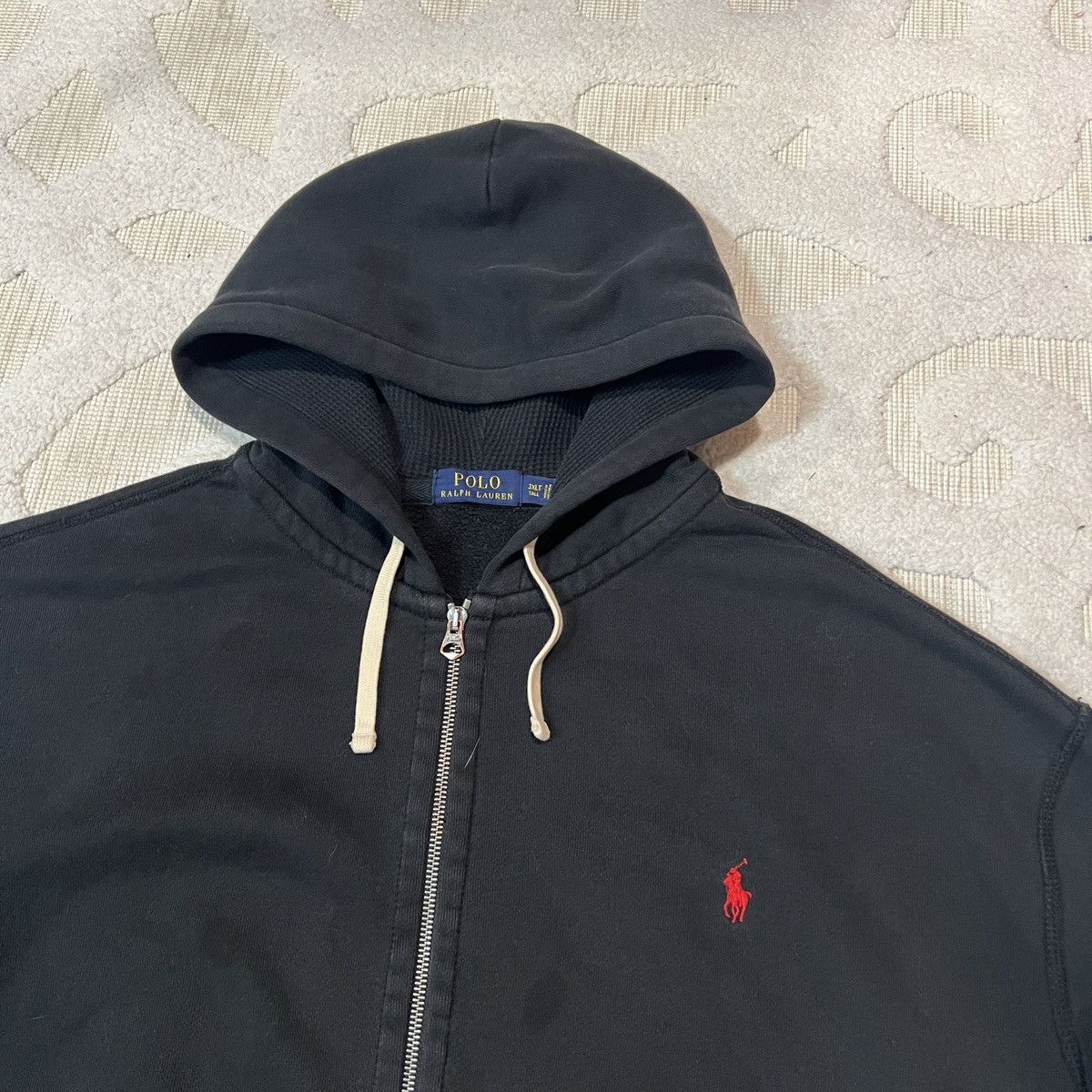 Polo Ralph Lauren Crazy Vintage Y2K Polo Ralph Lauren Zip-Up Hoodie Logo 3XLT Size US XXL / EU 58 / 5 - 2 Thumbnail