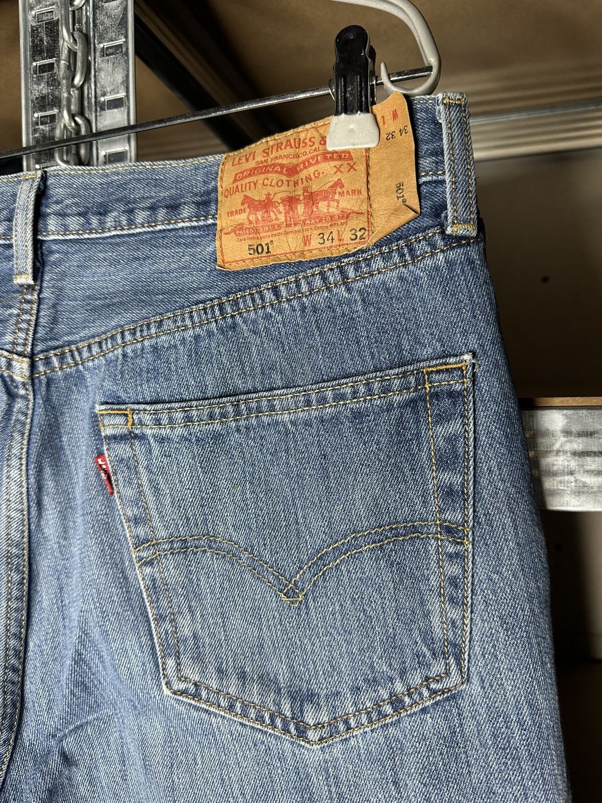 Levi's Levi’s 501 Blue Jeans W34 L32 Straight Vintage Denim Pants Size US 34 / EU 50 - 3 Thumbnail