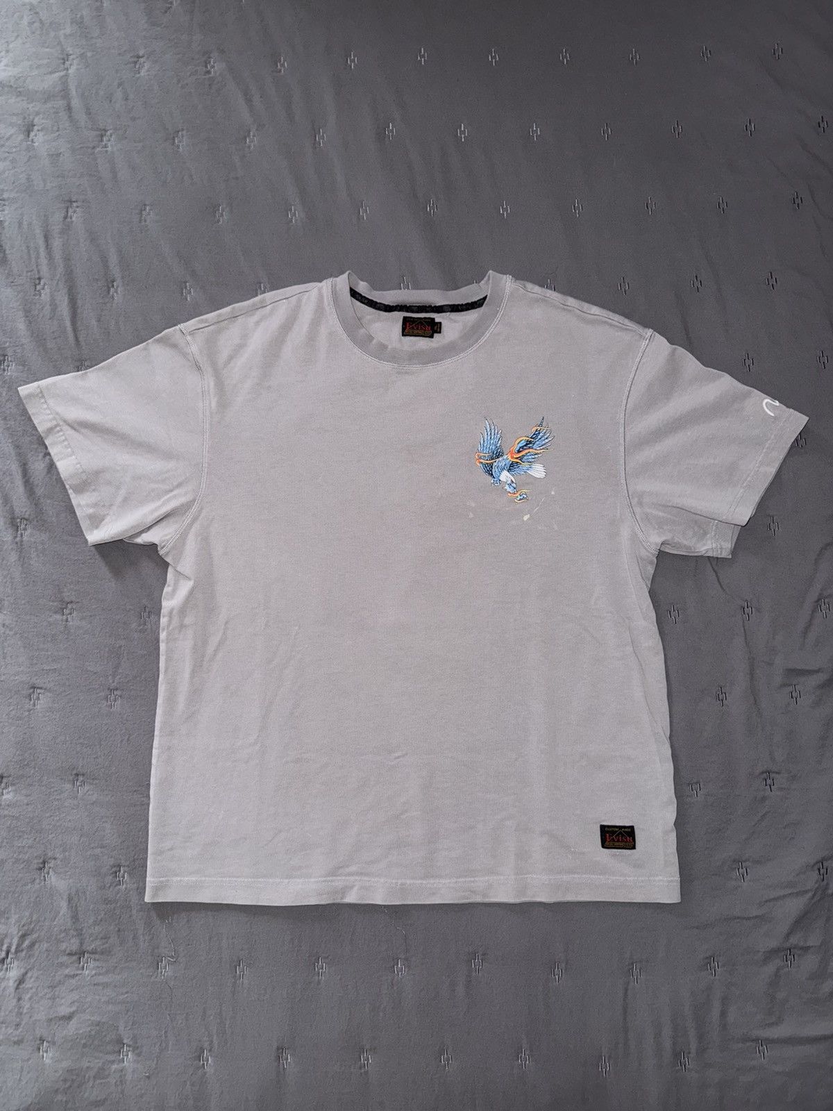 Evisu Evisu Eagle Print Seagull Embroidery T-Shirt Grey Size US XL / EU 56 / 4 - 1 Thumbnail