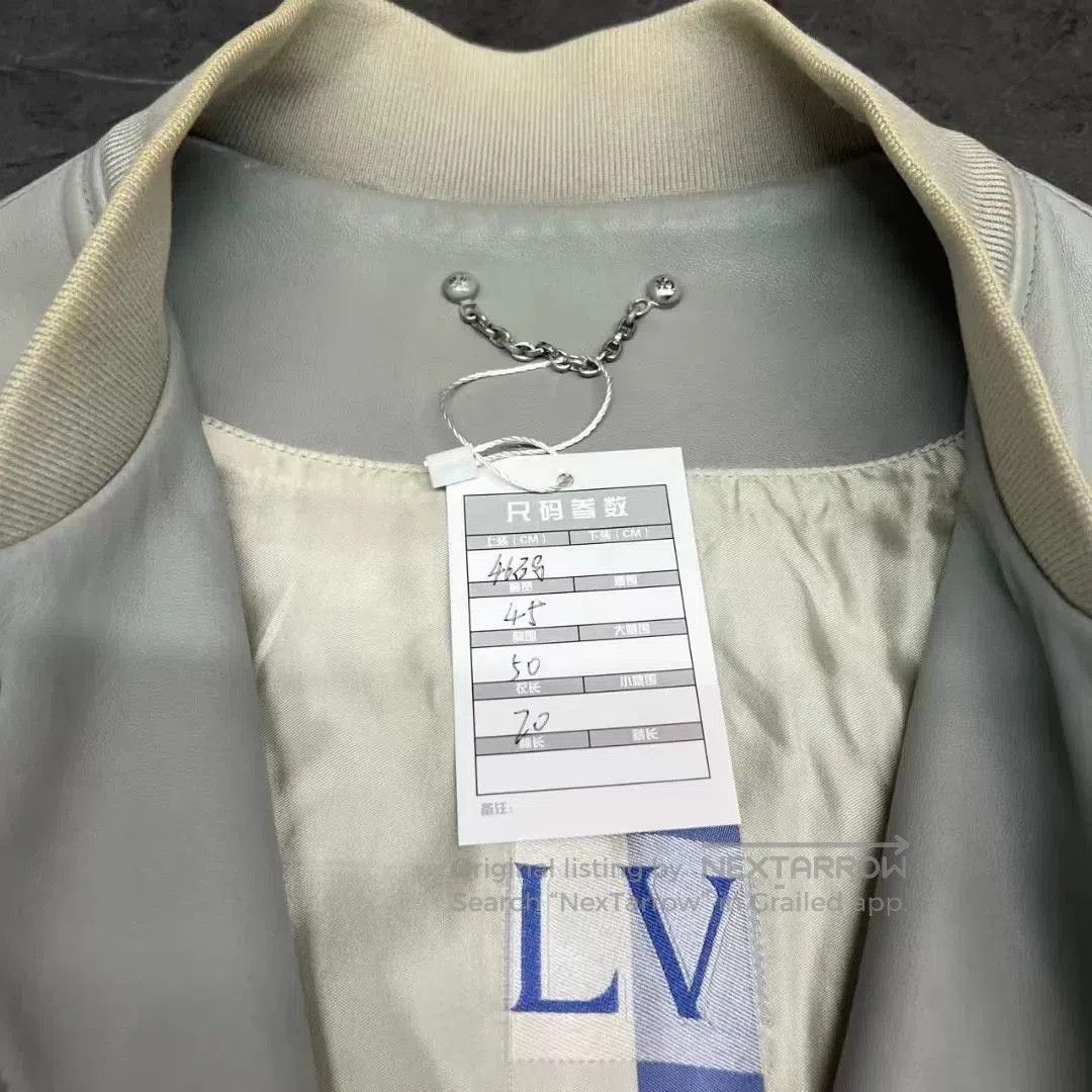 Louis Vuitton louis vuitton gray leather baseball jacket. Size US M / EU 48-50 / 2 - 5 Thumbnail