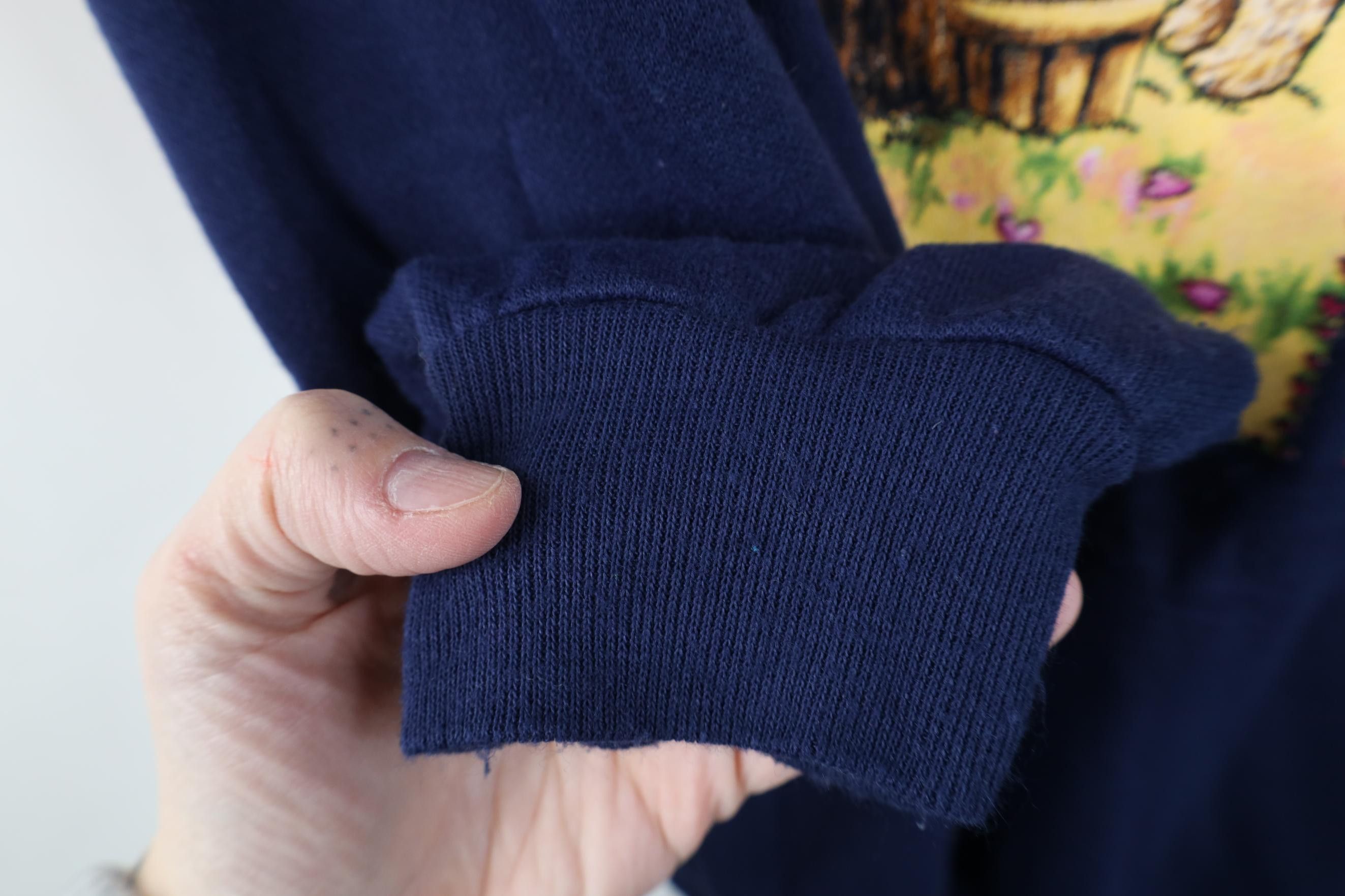 Vintage Vintage 90s Streetwear Bear Turtleneck Sweatshirt Navy Blue Size M / US 6-8 / IT 42-44 - 7 Thumbnail