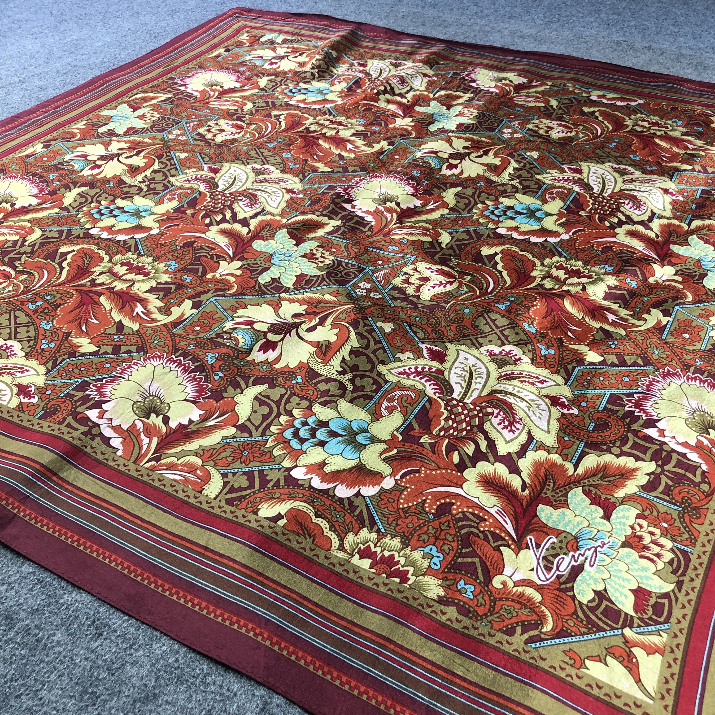 Kenzo Kenzo Floral Silk Scarf M1192 Size ONE SIZE - 3 Thumbnail