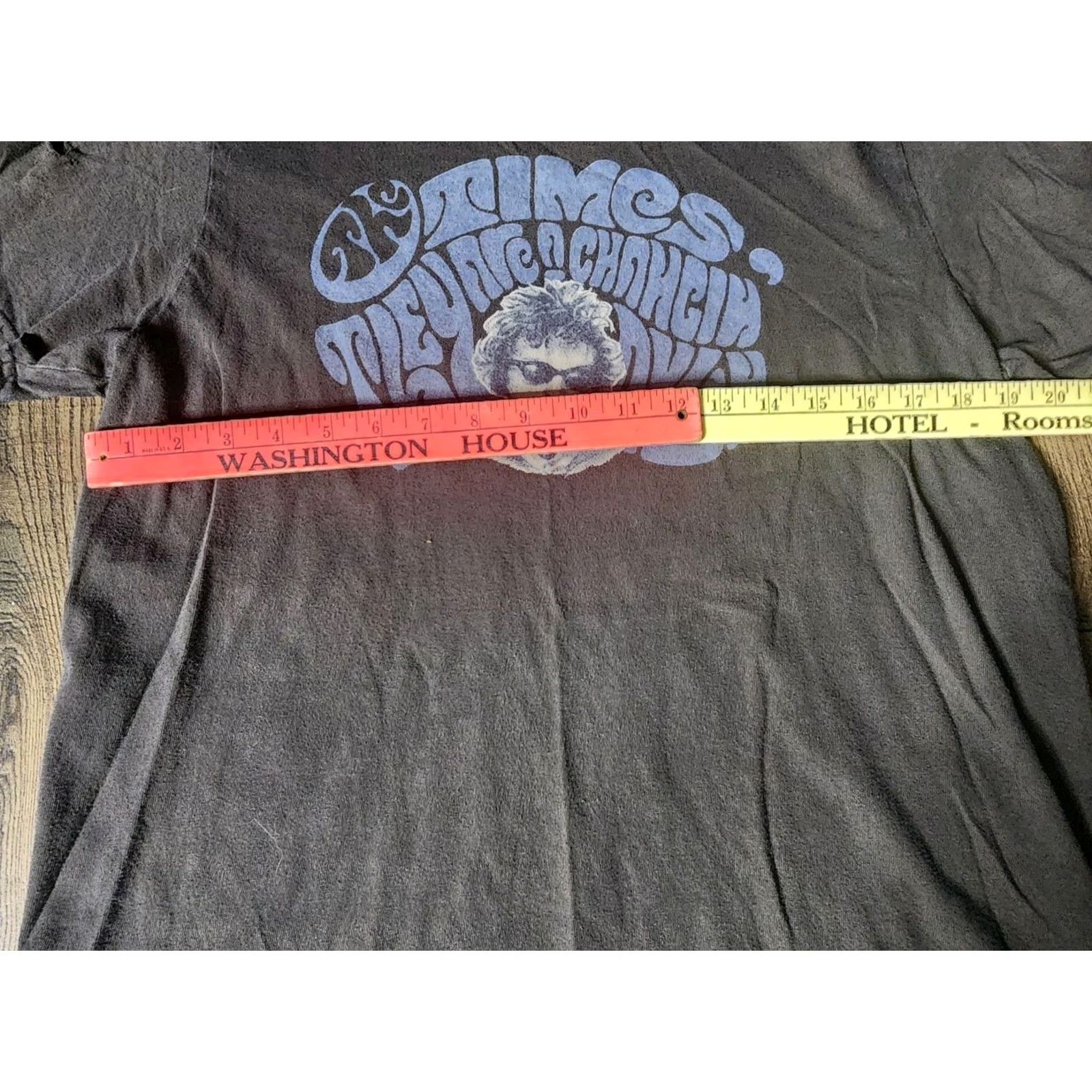 Lucky Brand VINTAGE 90s Mens M Bob Dylan The Times They Are Changing Band T Shirt Thrashed Shirt Short Sleeve Crew Neck Brown Cotton 90s Mens Size US M / EU 48-50 / 2 - 4 Thumbnail
