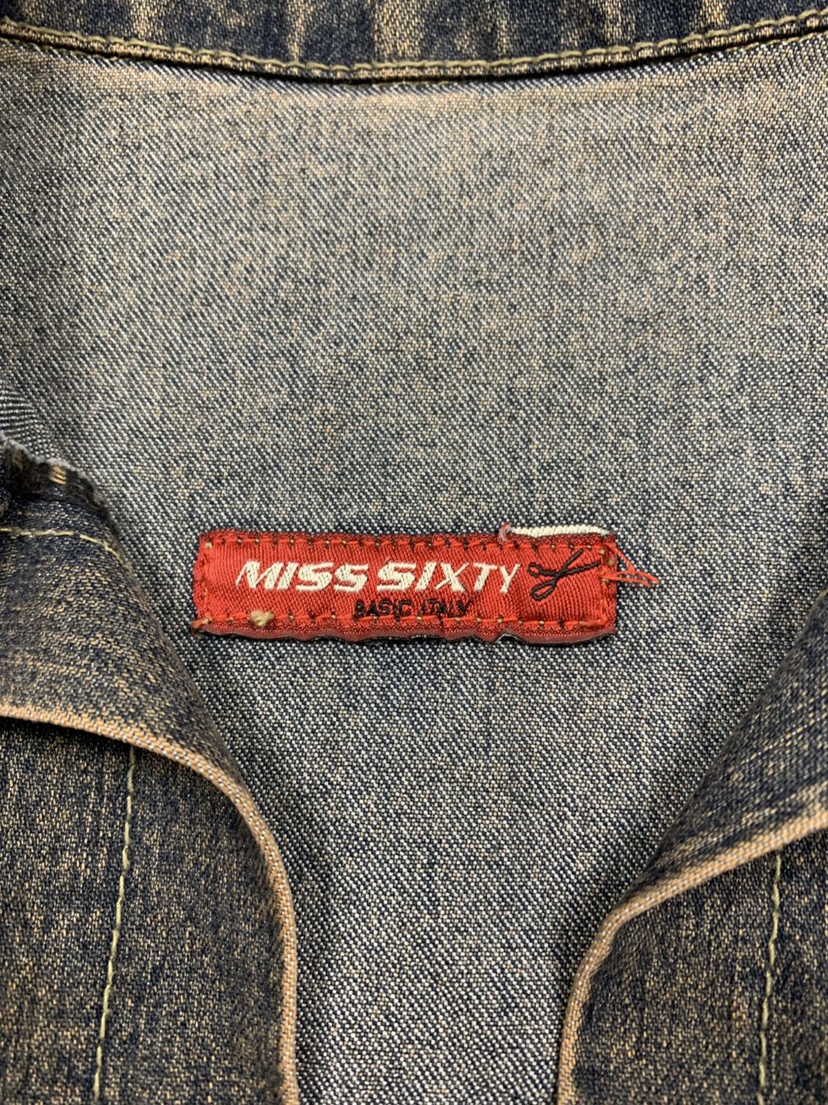Japanese Brand Miss Sixty Denim Jacket Vintage Y2k Style Avantgarde Size S / US 4 / IT 40 - 7 Thumbnail