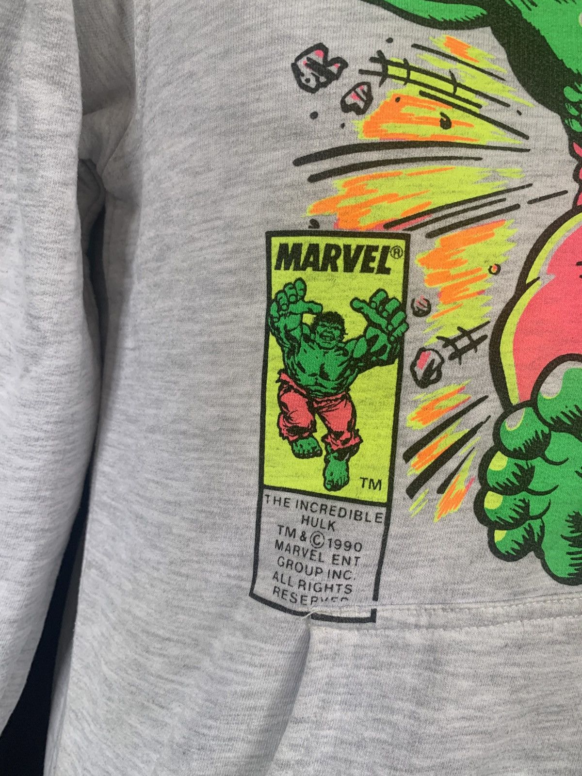 Marvel Comics × Vintage Vintage 90s The Incredible Hulk Marvel Sweatshirt Hoodie Size US S / EU 44-46 / 1 - 4 Thumbnail