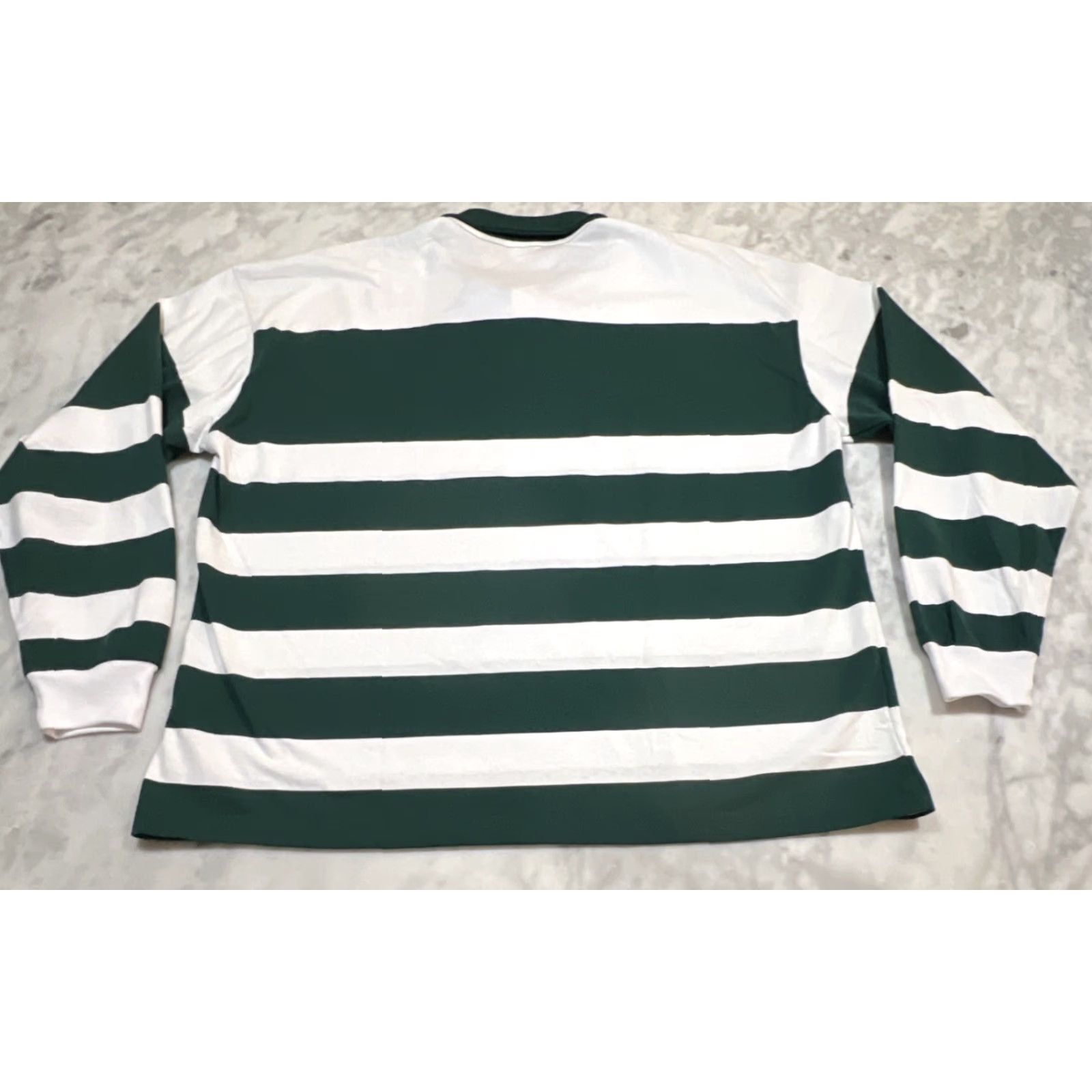 Vintage GM Chevrolet Polo Rugby Shirt Men Large Long Sleeve Green White Striped NWT Size US L / EU 52-54 / 3 - 6 Thumbnail