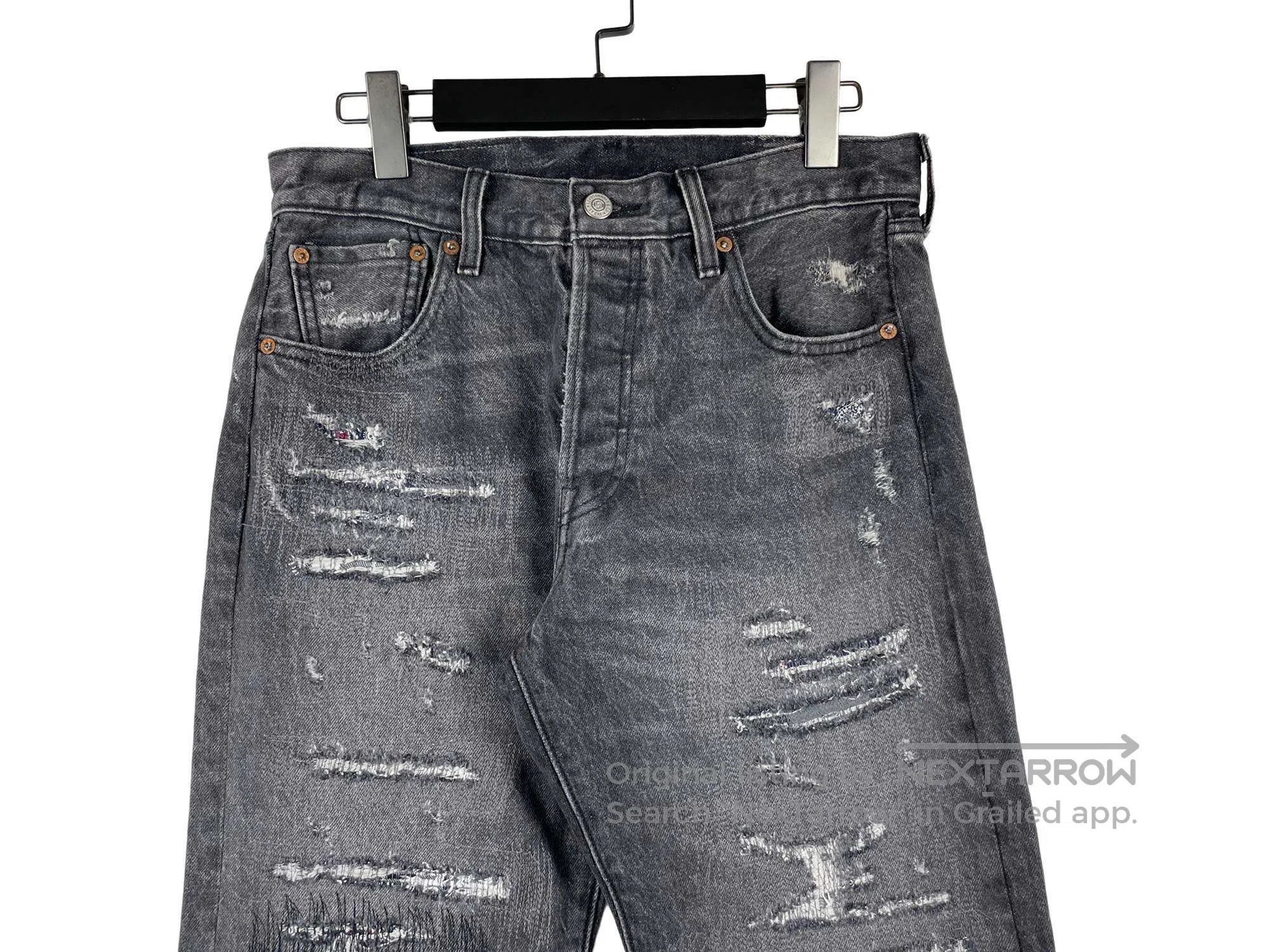 Levi's Levis Black Longevity Ripped Jeans Size US 30 / EU 46 - 3 Thumbnail