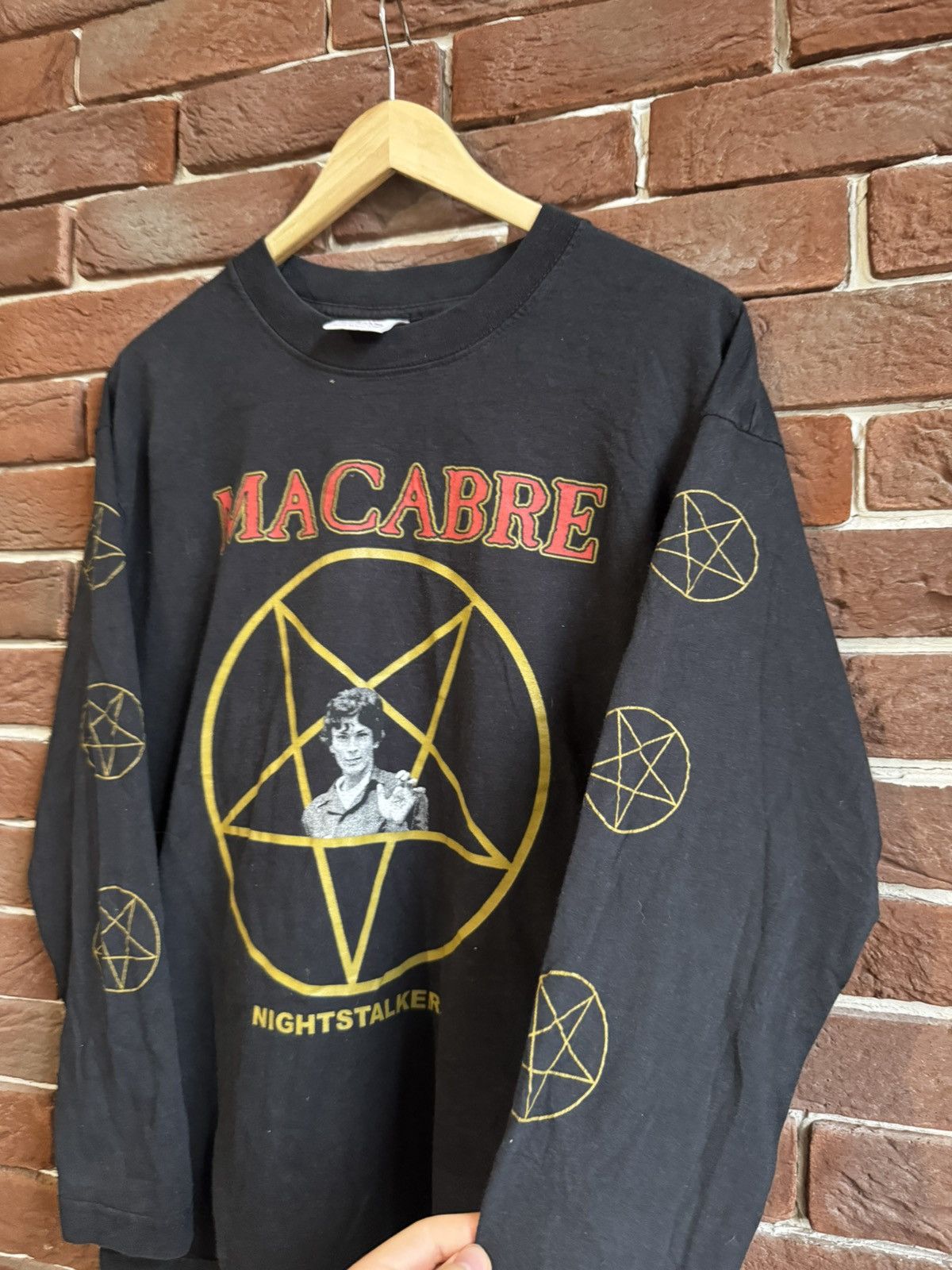 Band Tees 00s VIntage Macabre Nightstalker Metal Band Long Sleeve Tee Size US M / EU 48-50 / 2 - 6 Thumbnail