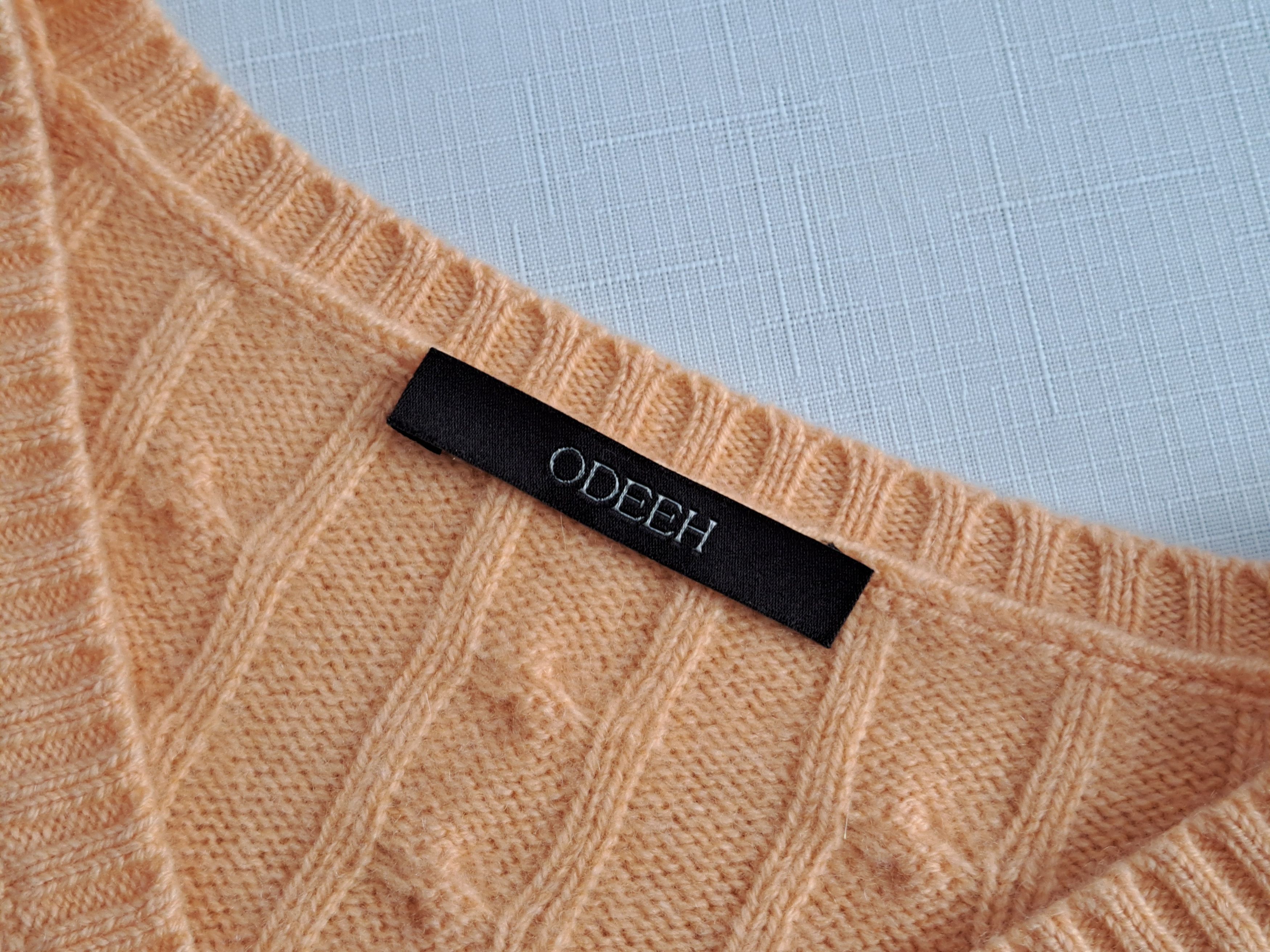 Other ODEEH light orange cable-knit cashmere pullover. Size XS / US 0-2 / IT 36-38 - 5 Thumbnail