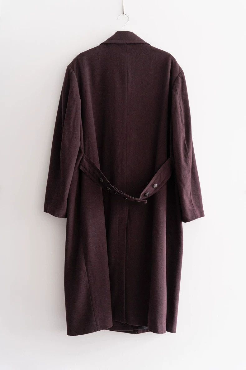 Yohji Yamamoto Yohji Yamamoto Yohji Yamamoto Double-Breasted Coat in Burg Size US M / EU 48-50 / 2 - 2 Thumbnail