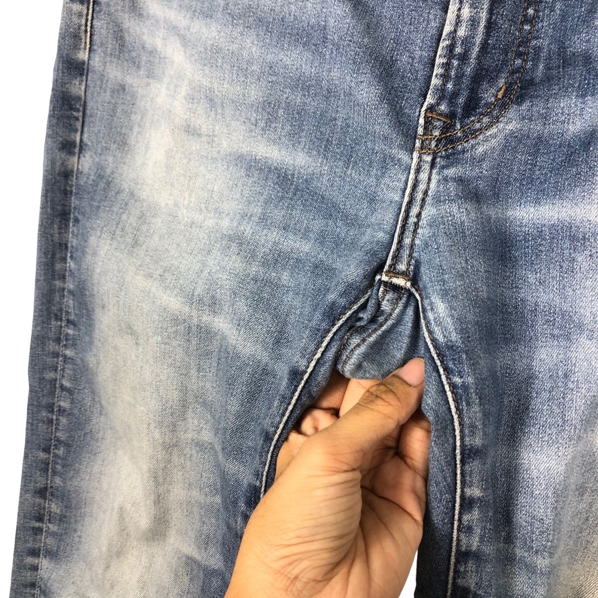 Japanese Brand 🔥VINTAGE DENIM JEANS FLARE UNIQLO JAPAN ISSEY MIYAKE Size US 34 / EU 50 - 15 Thumbnail