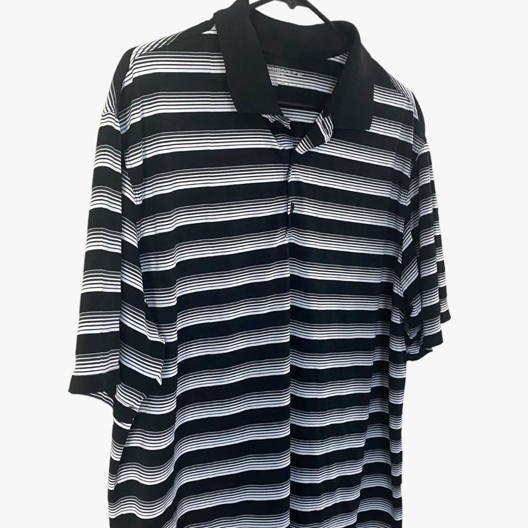 Nike Nike Golf Tech Vent Polo Shirt Mens XL Black White Stripe Standard Fit Shirt Size US XL / EU 56 / 4 - 4 Thumbnail