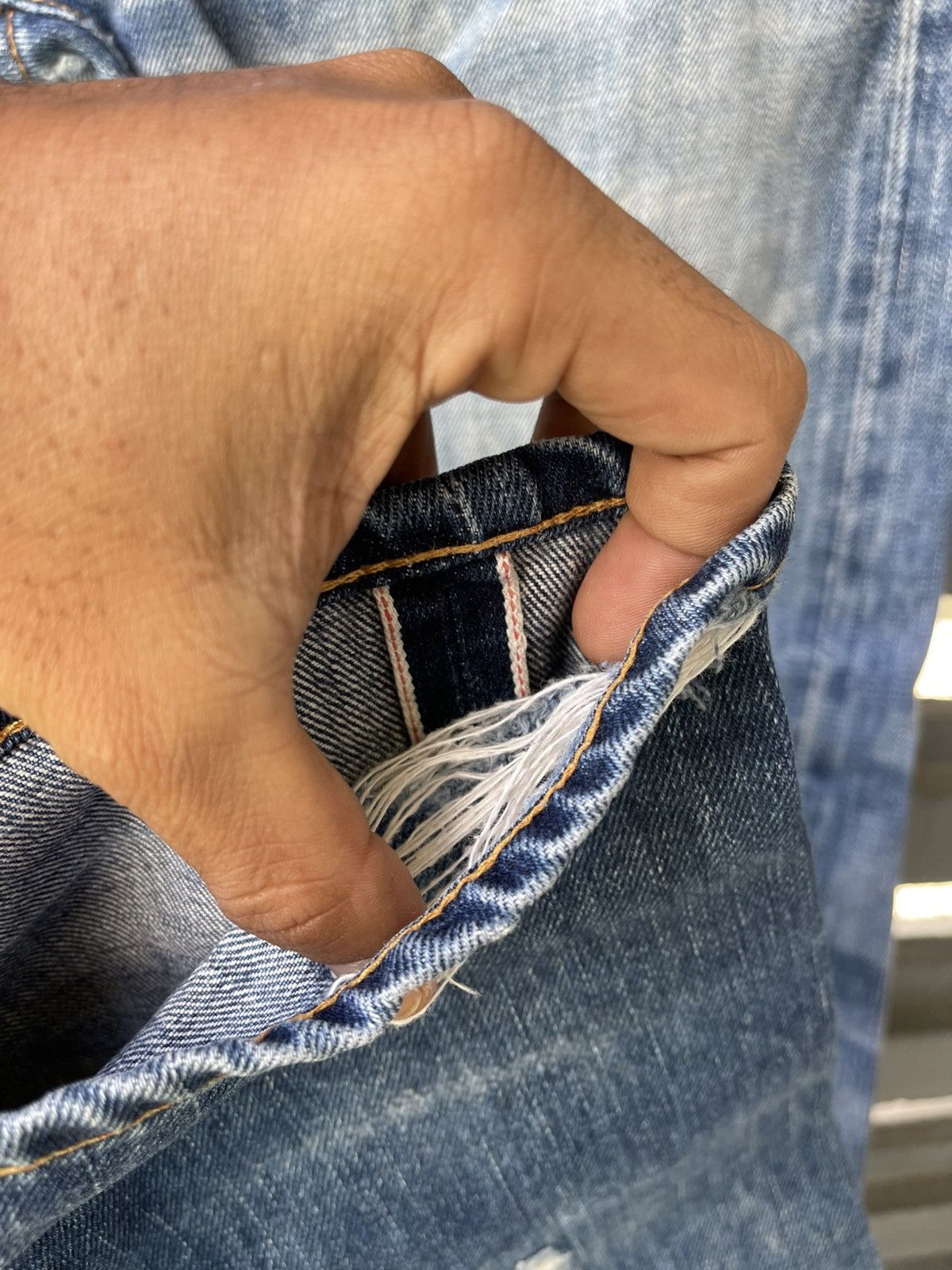 Denime × Japanese Brand Sunaokuwahara issey miyake Distressed Jeans Size US 29 - 10 Thumbnail