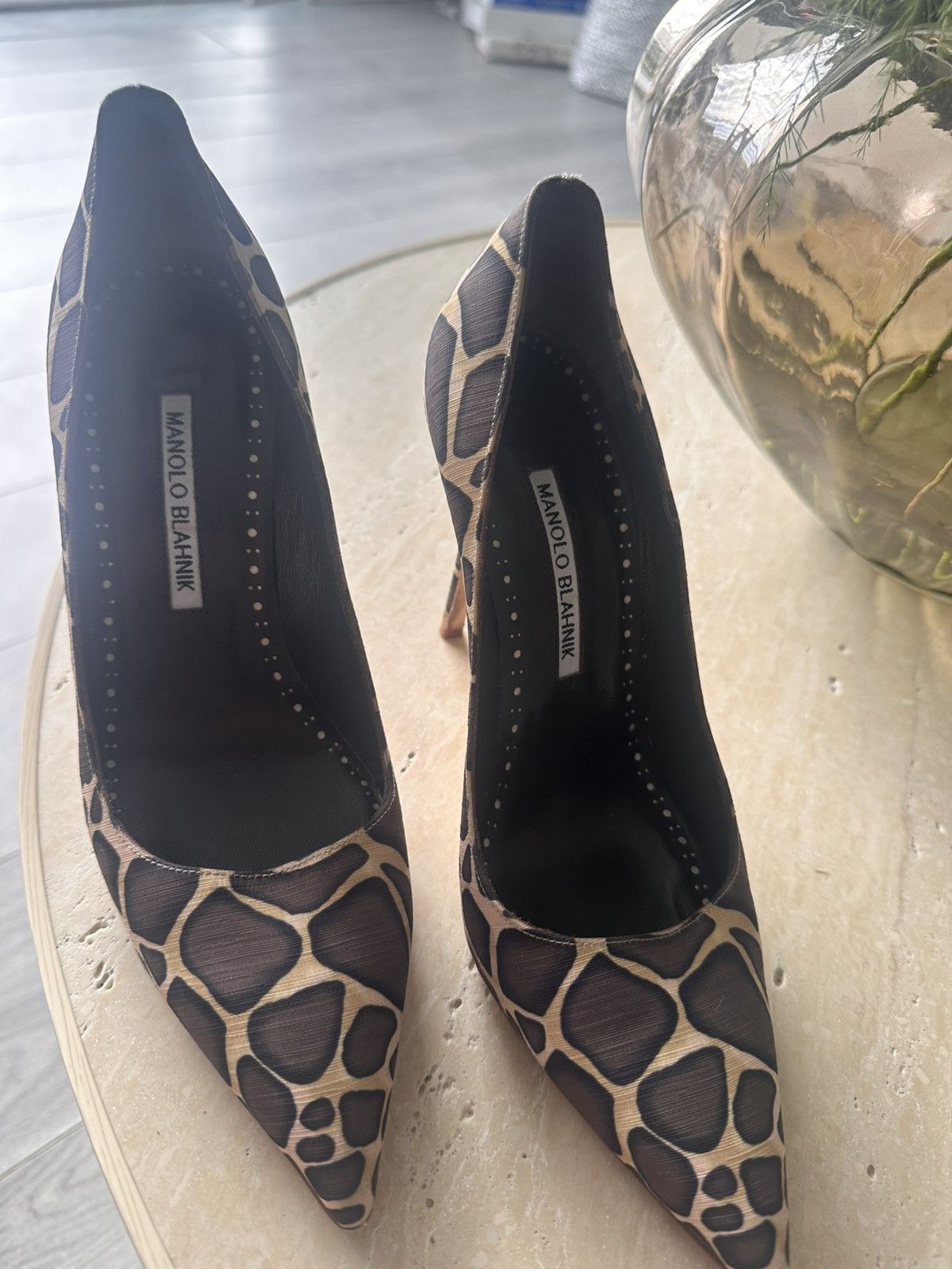 Manolo Blahnik Manolo Blahnik Giraffe print stilleto pumps Size US 8 / IT 38 - 3 Thumbnail