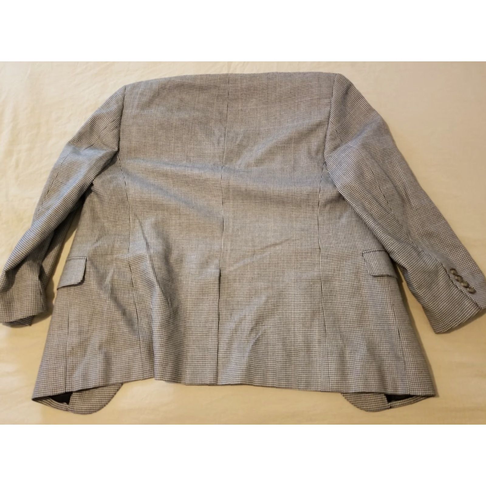 Jos. A. Bank Jos. A. Bank Blazer 3-in-1 Wool Silk Sports Jacket Mens Beige Gray 40S Short Blazer Size US 40 / EU 56 - 6 Thumbnail