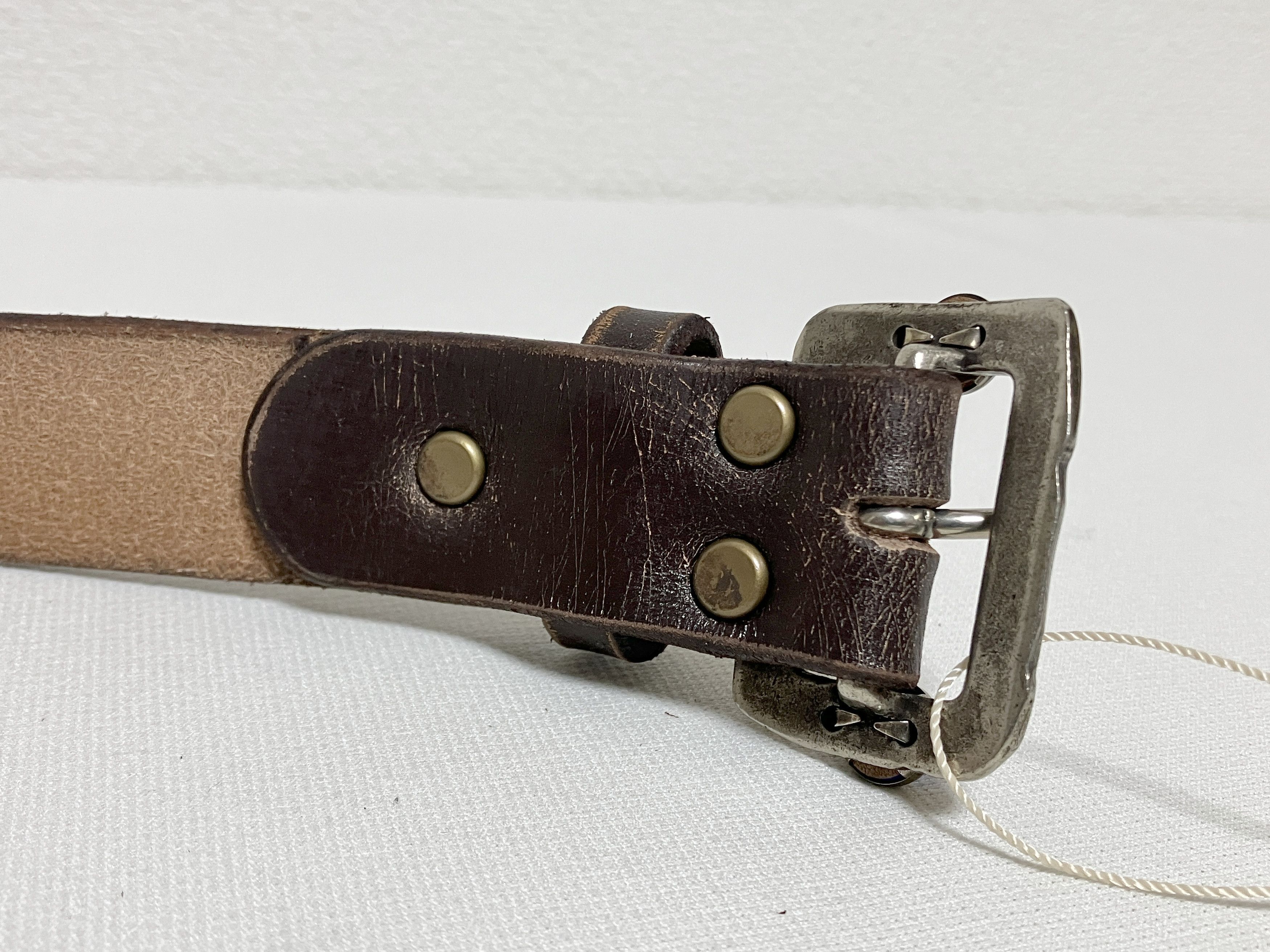 Kapital Kapital Oil leather studs disco buckle belt brown new Size ONE SIZE - 5 Thumbnail