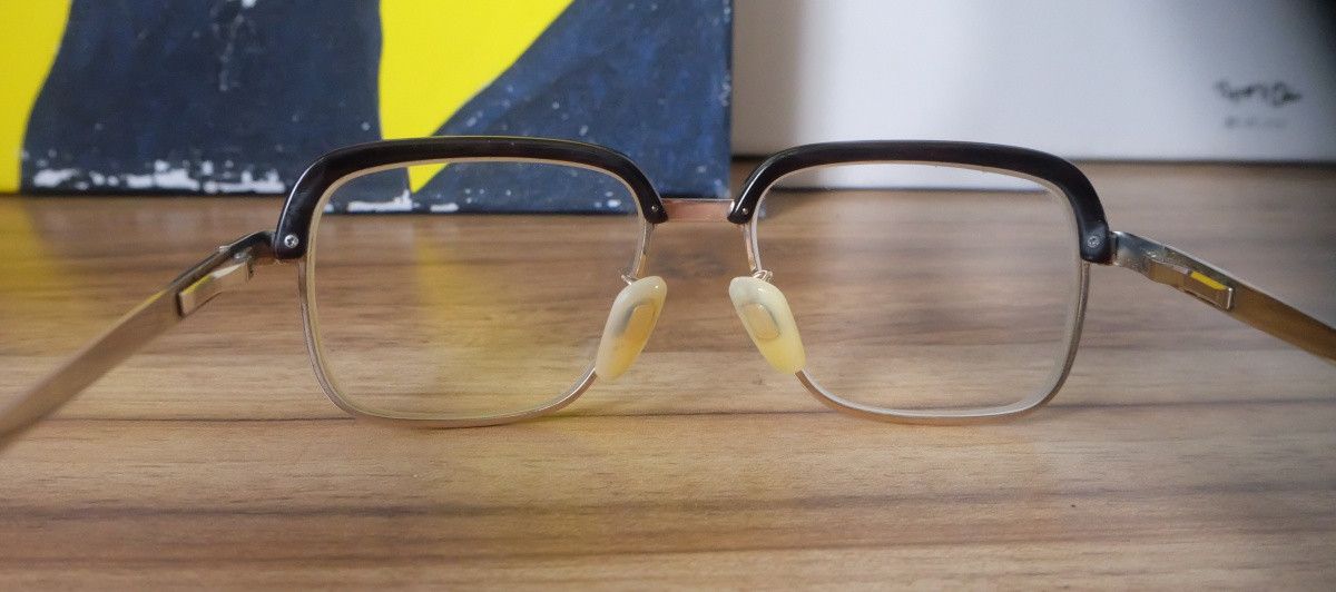 Japanese Brand Charmant CH-1145 Titanium Browline Glasses Size ONE SIZE - 3 Thumbnail