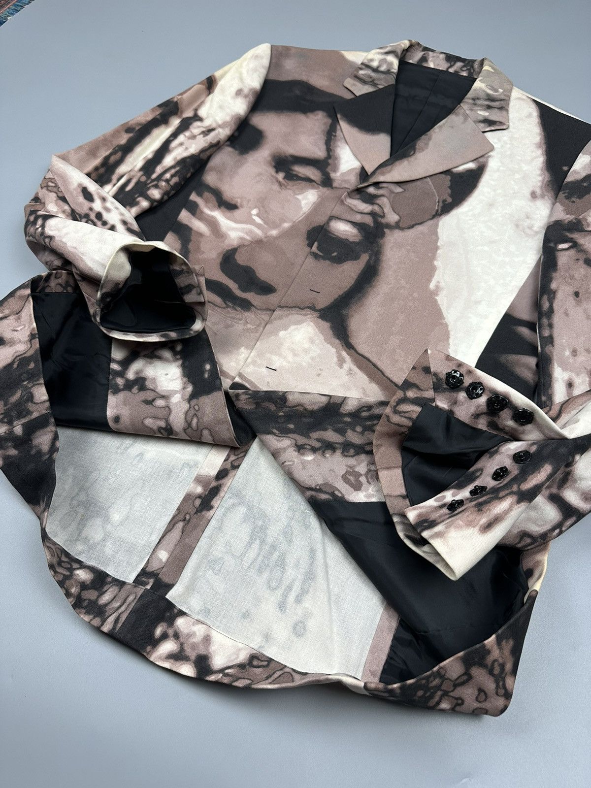 Jean Paul Gaultier 🔥Rare Sick🔥Jean Paul Gaultier Homme Face Graphic Blazer Size 48R - 8 Thumbnail