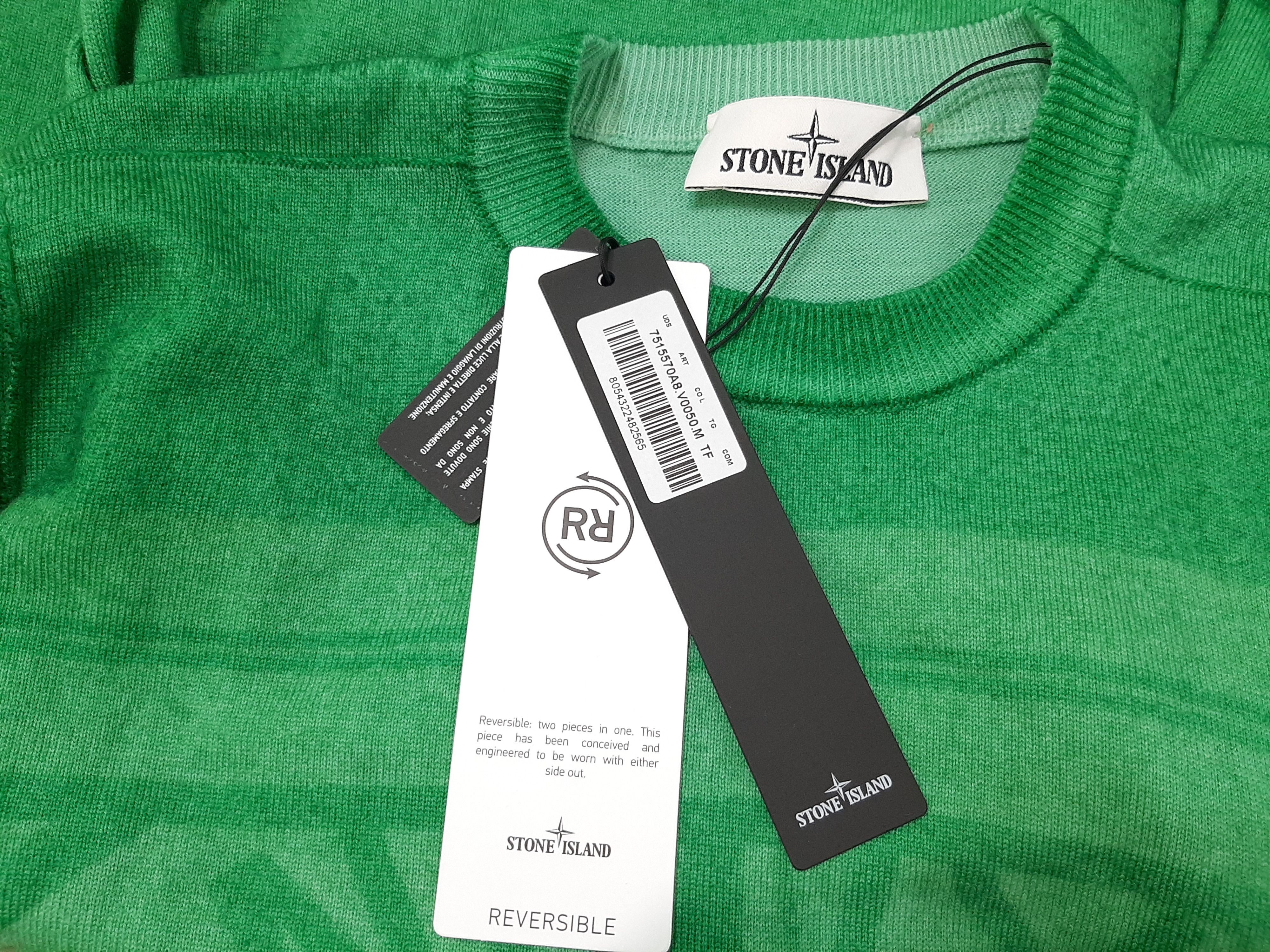 Stone Island Stone Island Compass Motif Sweater Green Men's Size M Size US M / EU 48-50 / 2 - 8 Thumbnail