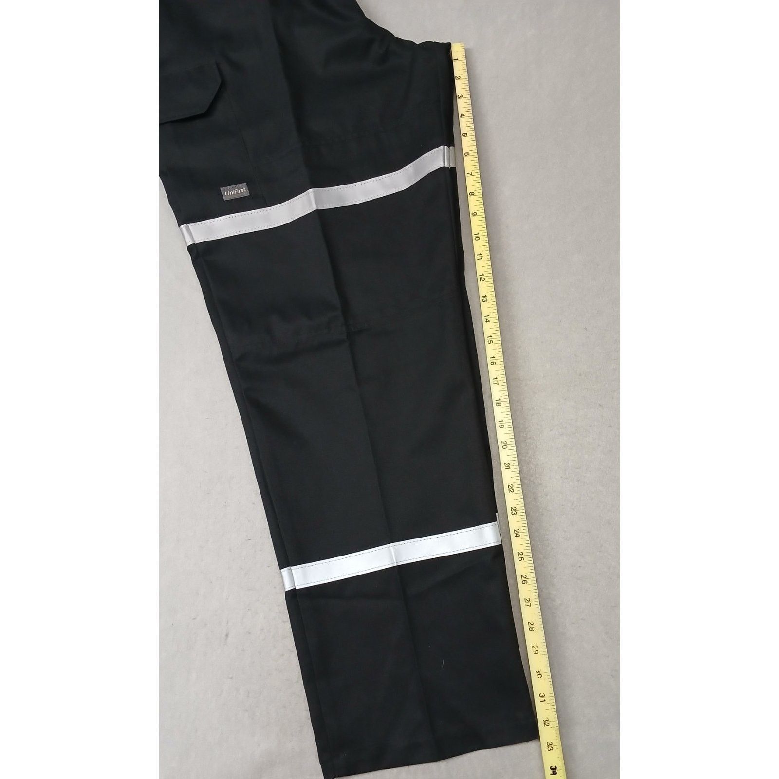 Other Unifirst (42x32) Men's Black Reflective Straight Cargo Pants Size US 42 / EU 58 - 4 Thumbnail