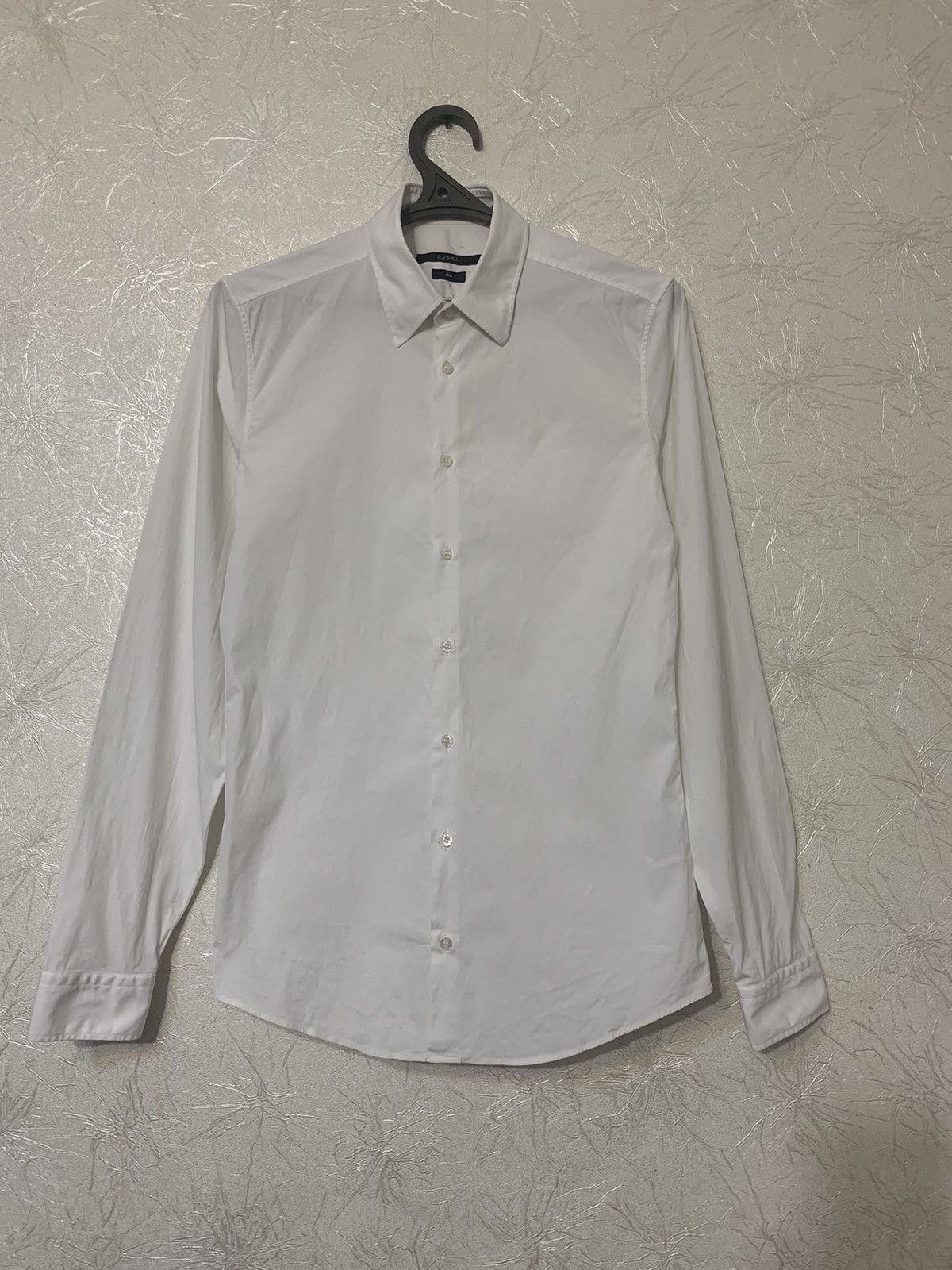 Gucci Gucci Men’s White Classic Slimfit Shirt Button Up Size S Size US S / EU 44-46 / 1 - 1 Thumbnail