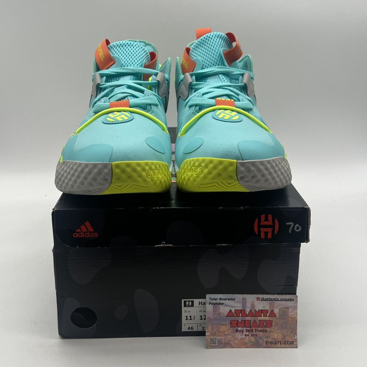 Adidas Harden vol 6 pulse Aqua solar yellow Size US 11.5 / EU 44-45 - 2 Thumbnail