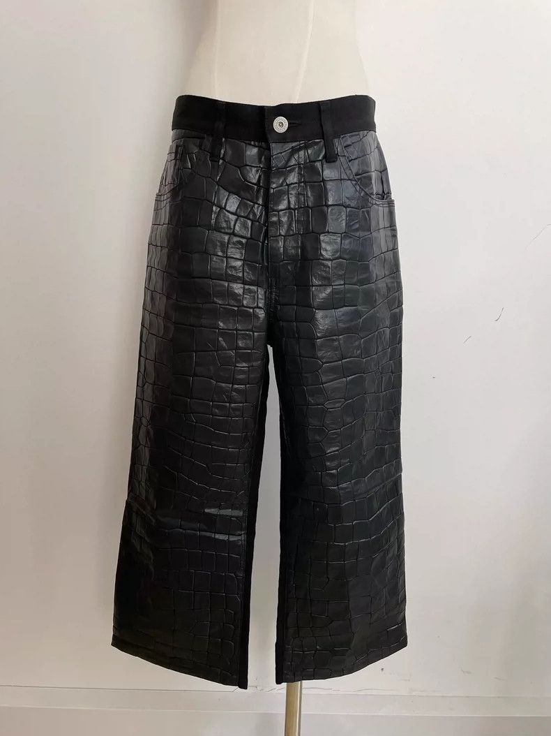 Junya Watanabe Junya Watanabe SizeS 16SS snake-patterned leather wide-leg Size 25" / US 0 / IT 36 - 5 Thumbnail