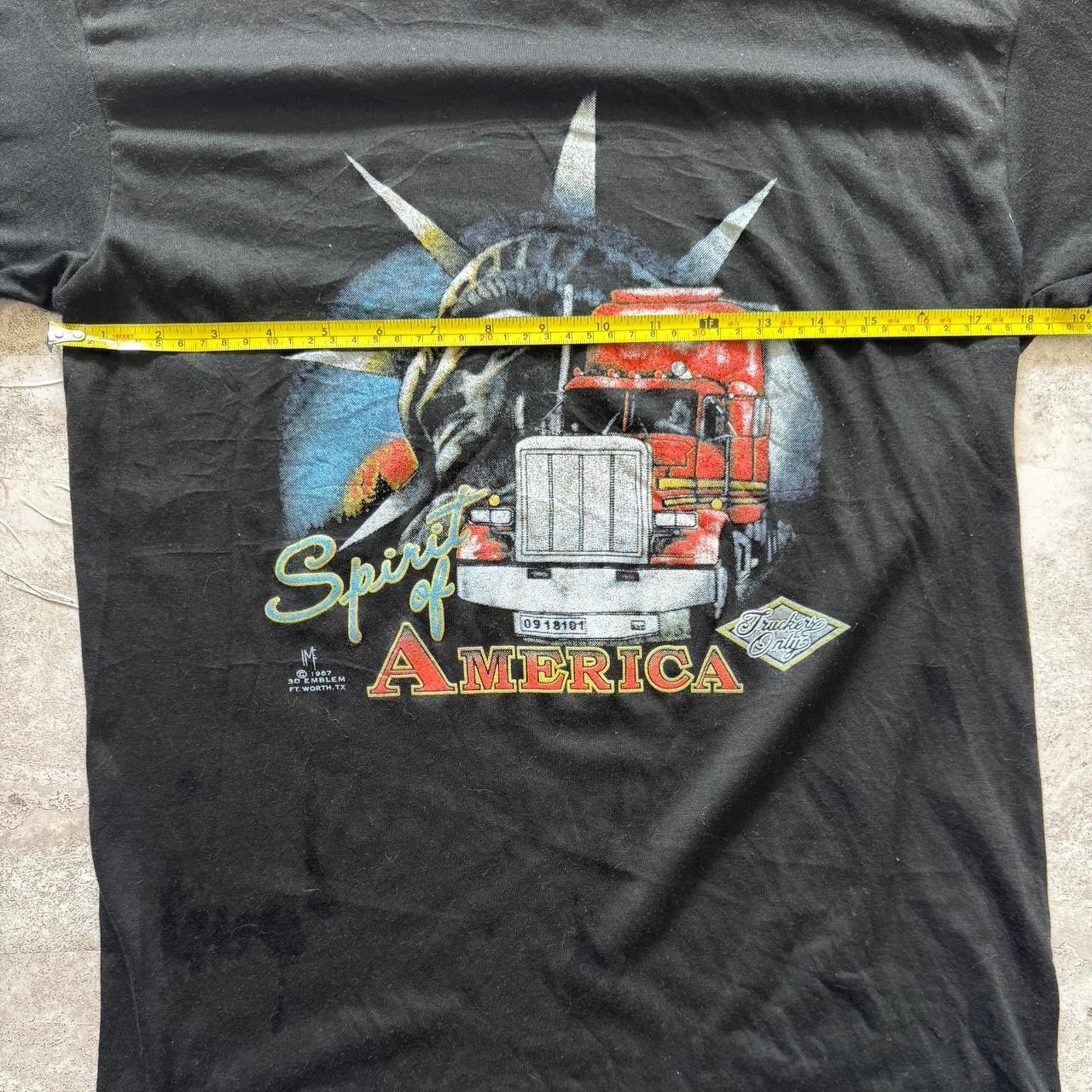 Vintage 1987 Vintage 3D Emblem “Truckers Only – Spirit Of America” Size US M / EU 48-50 / 2 - 5 Thumbnail
