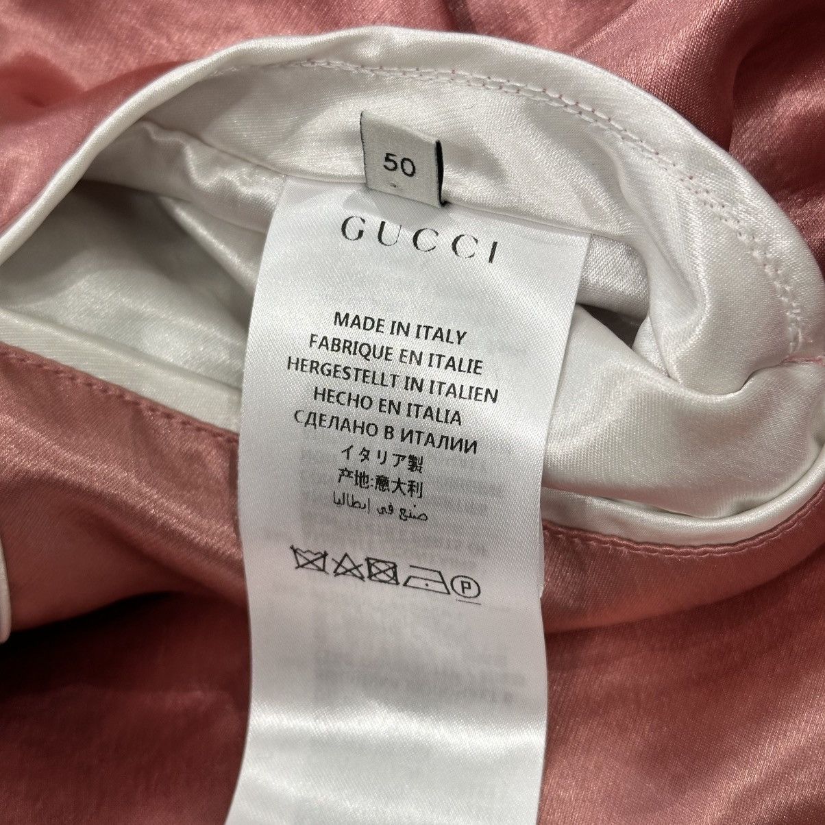 Gucci GUCCI GREEN PINK SATIN EMBROIDERED PANTHER BOMBER SIZE 50 L Size US L / EU 52-54 / 3 - 10 Thumbnail