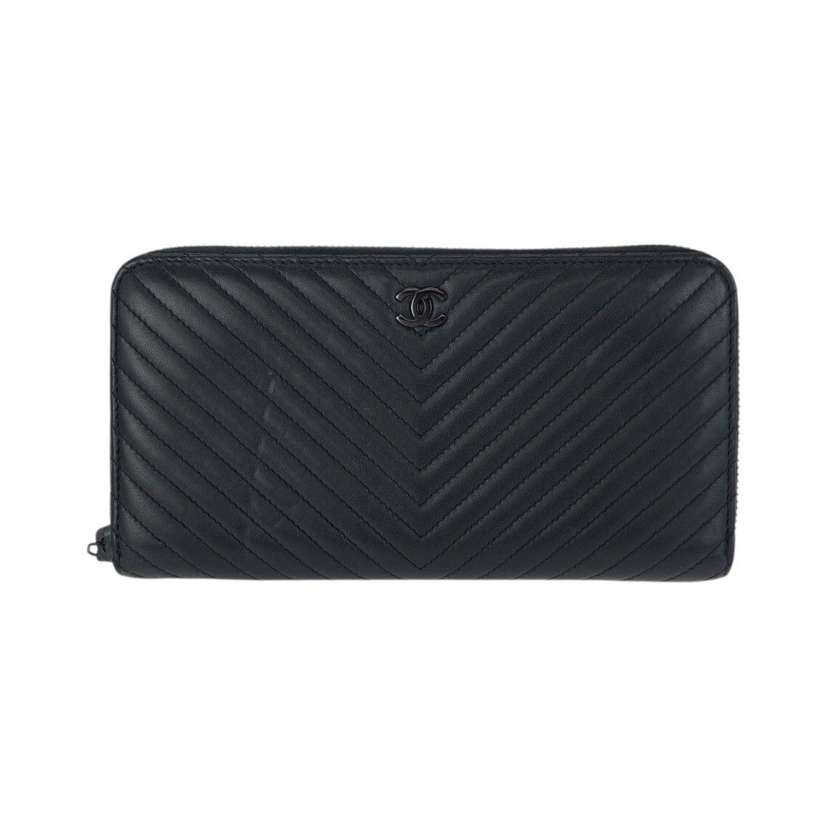 Chanel Chanel Chanel Lambskin Long Zip Wallet Leather Long Wallet DUTY FREE for USA Size ONE SIZE - 1 Thumbnail