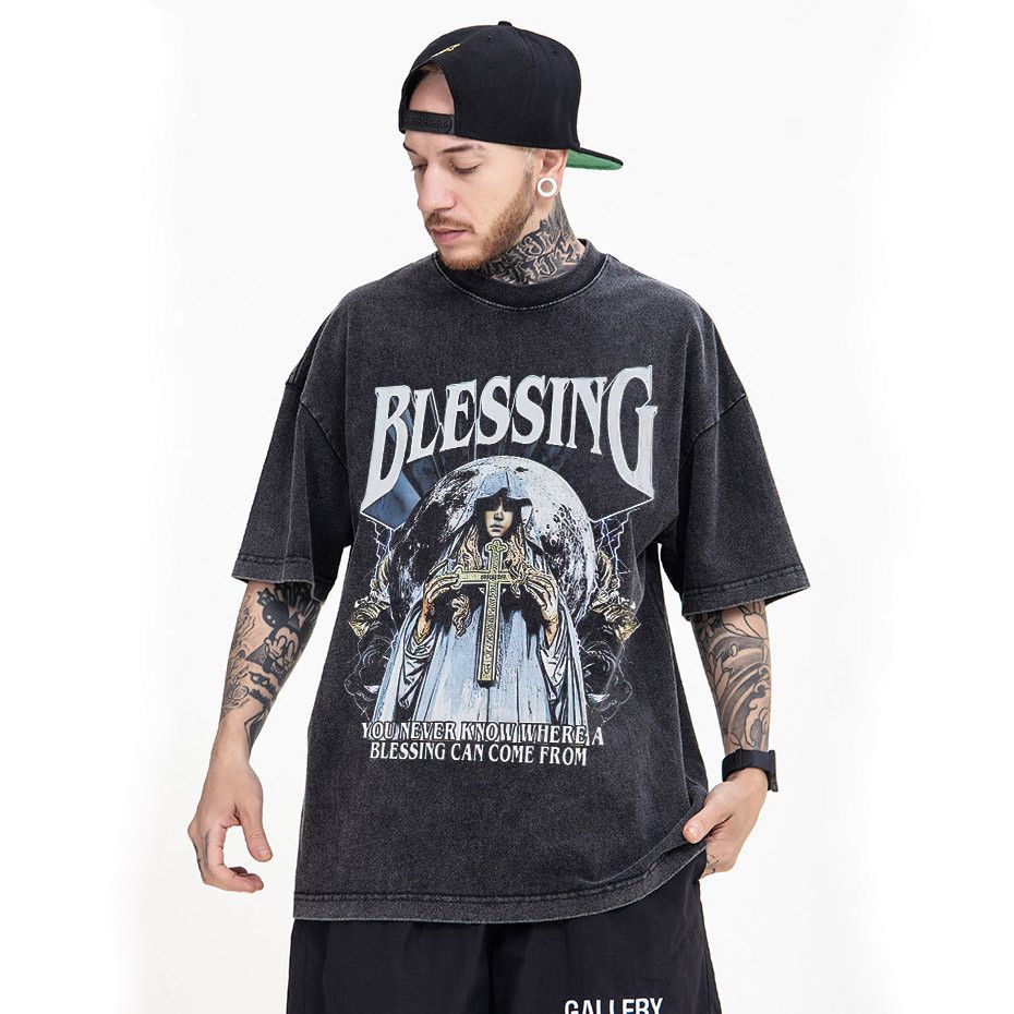 Japanese Brand Vintage High Street Blessing Cross Tee Size US XL / EU 56 / 4 - 2 Thumbnail