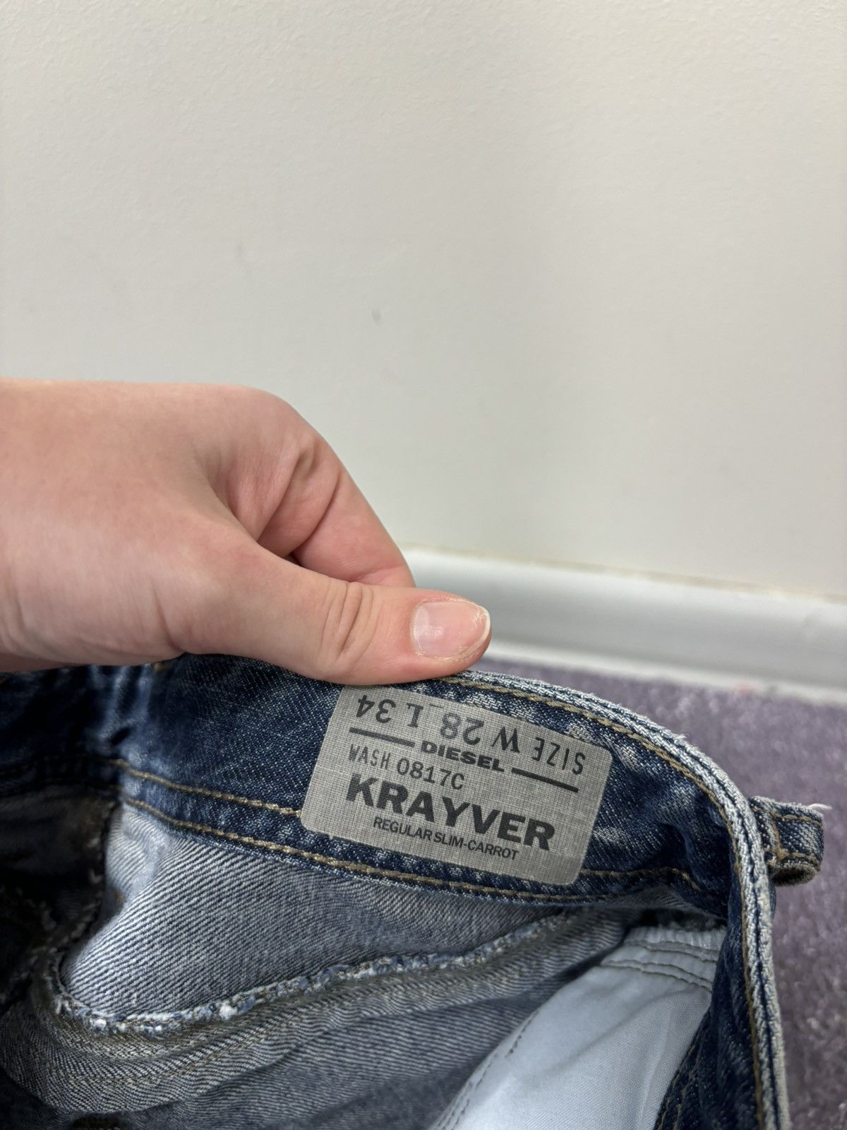 Diesel Diesel Krayver NWT Regular Slim Carrot Blue Denim Jeans Size US 28 / EU 44 - 12 Thumbnail