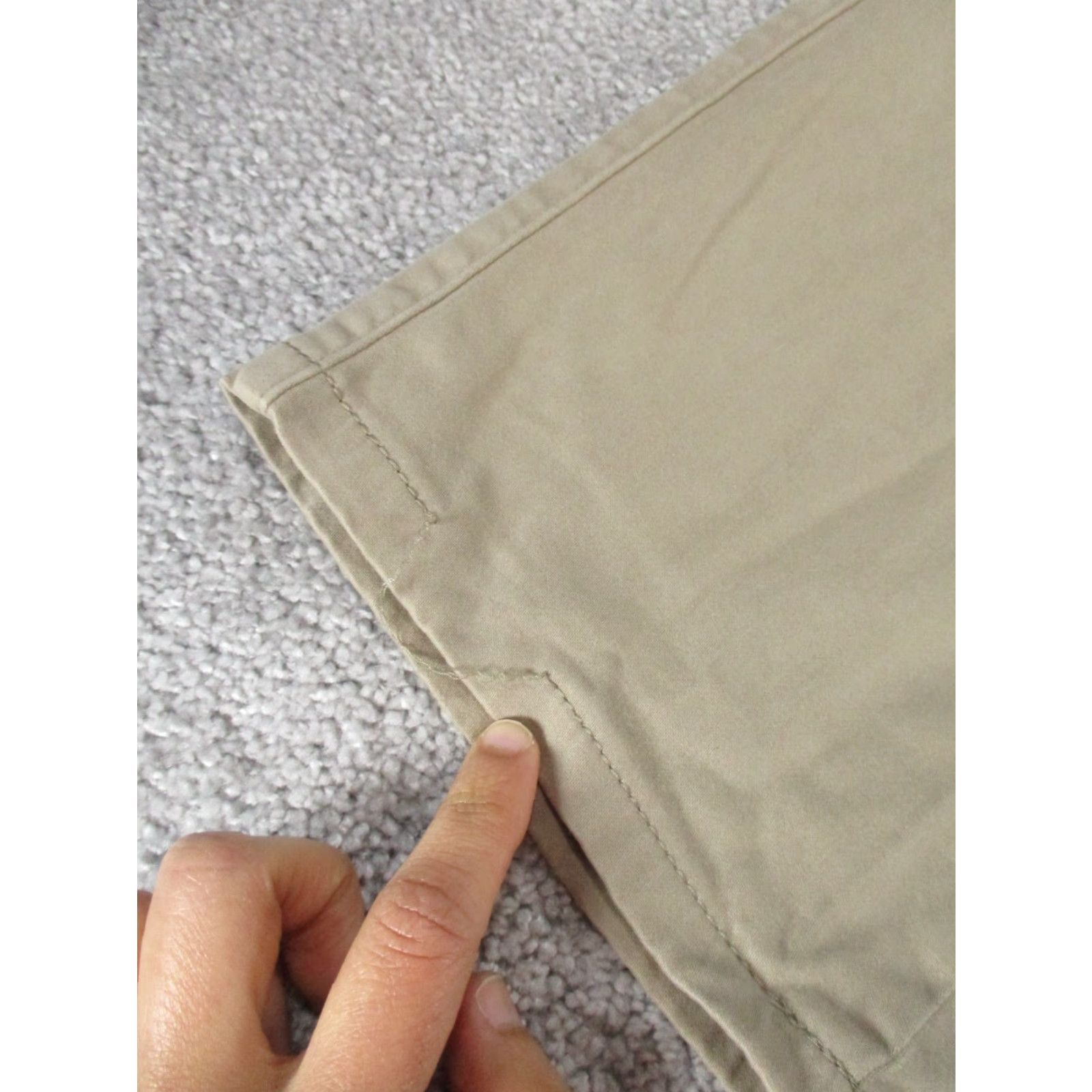 Peter Millar PETER MILLAR Pants Mens 33 Beige Cotton Blend Taper Leg Chino Flat Front Regular 28in Inseam Mens Size US 33 - 2 Thumbnail