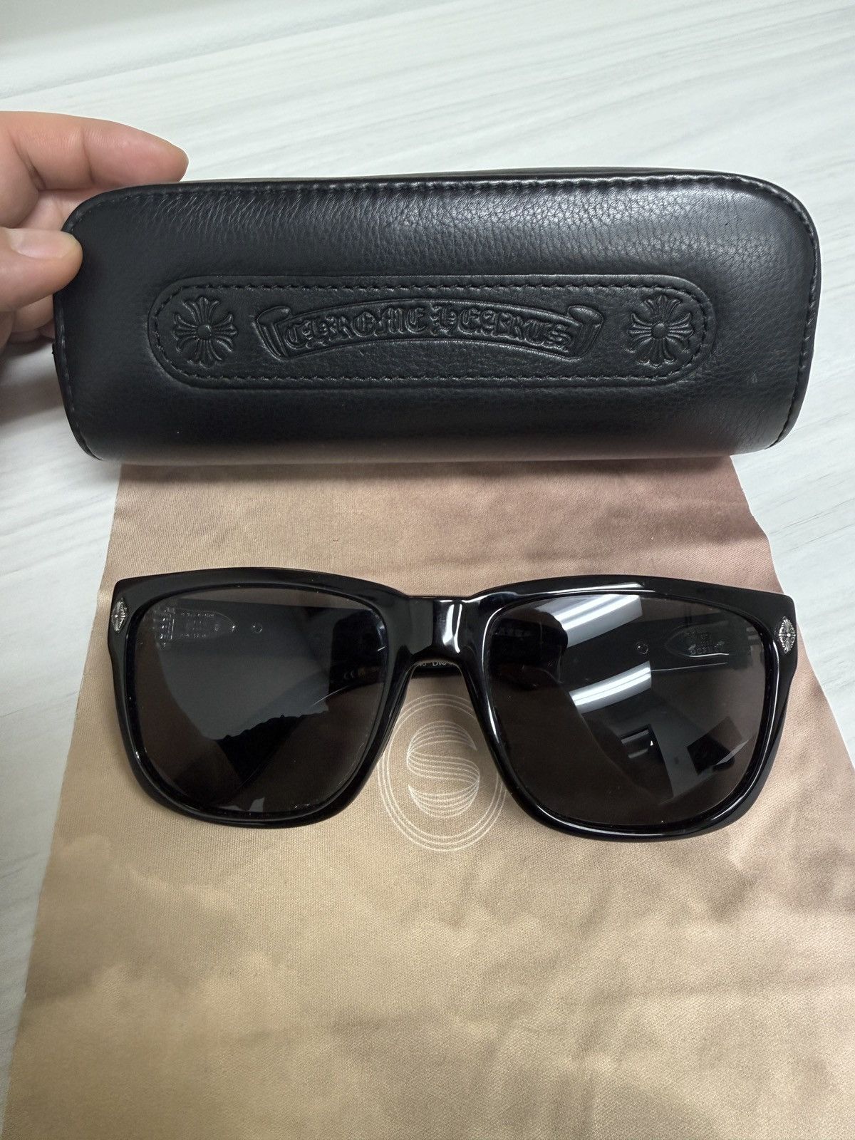 Chrome Hearts Chrome hearts disco stick sunglasses. Gloss black Size ONE SIZE - 1 Thumbnail