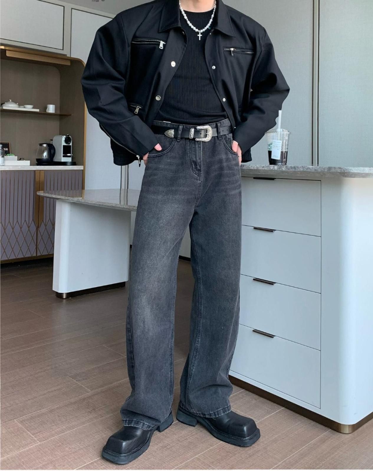 Jean Cleanfit Vintage Wash Straight Leg Jeans Size US 32 / EU 48 - 1 Thumbnail