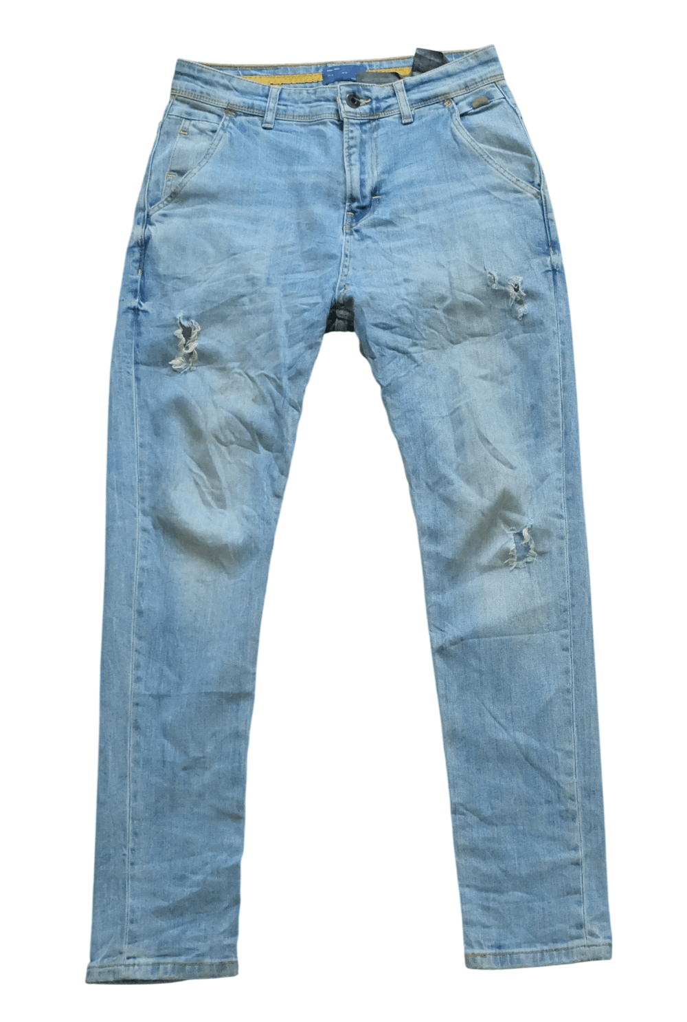 Zara Zara Man Denim Wear Slim Fit Distressed Indigo Size US 30 / EU 46 - 7 Thumbnail