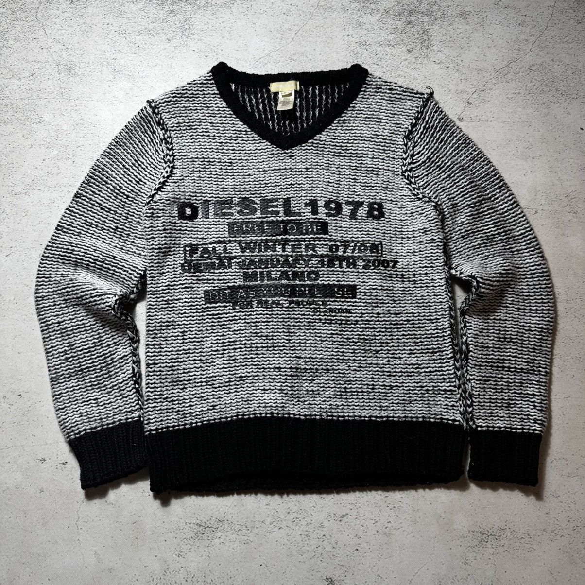 Diesel vintage avant garde chain mail sweater diesel big logo slim Size US L / EU 52-54 / 3 - 1 Thumbnail