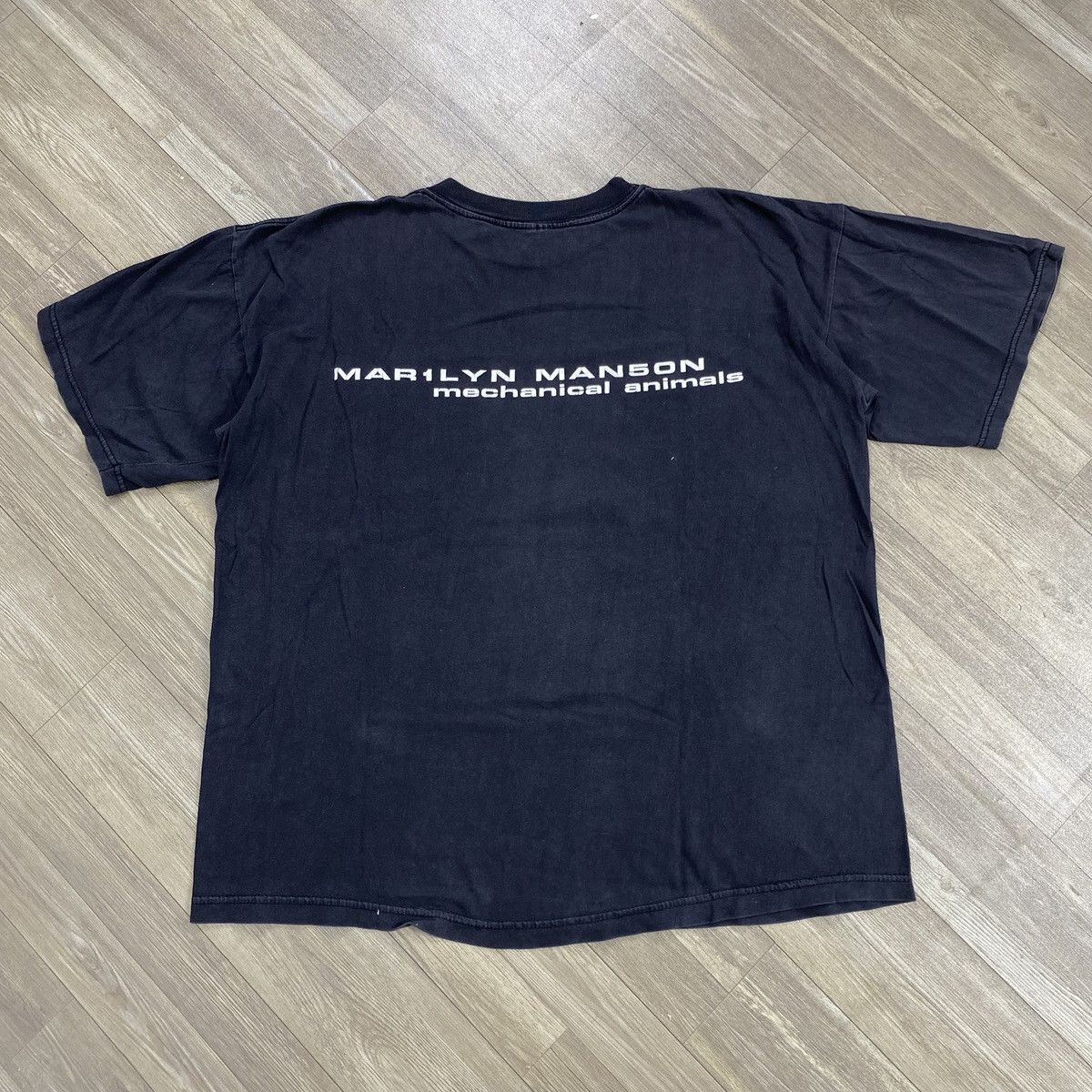 Band Tees 1998s Marilyn Manson Mechanical Animal Sun Faded Archive Tee Size US L / EU 52-54 / 3 - 10 Thumbnail