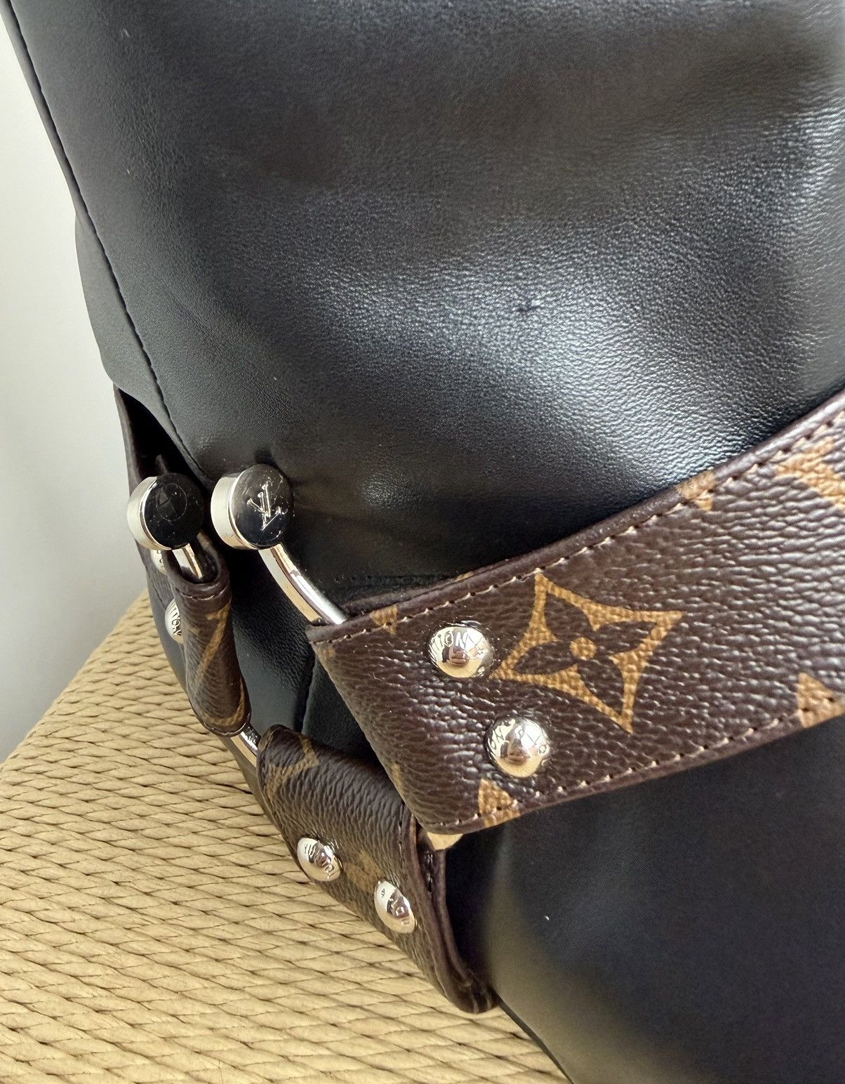 Louis Vuitton Louis Vuitton Rhapsody Monogram Tall Knee Moto Leather Boots Size US 10 / IT 40 - 4 Thumbnail