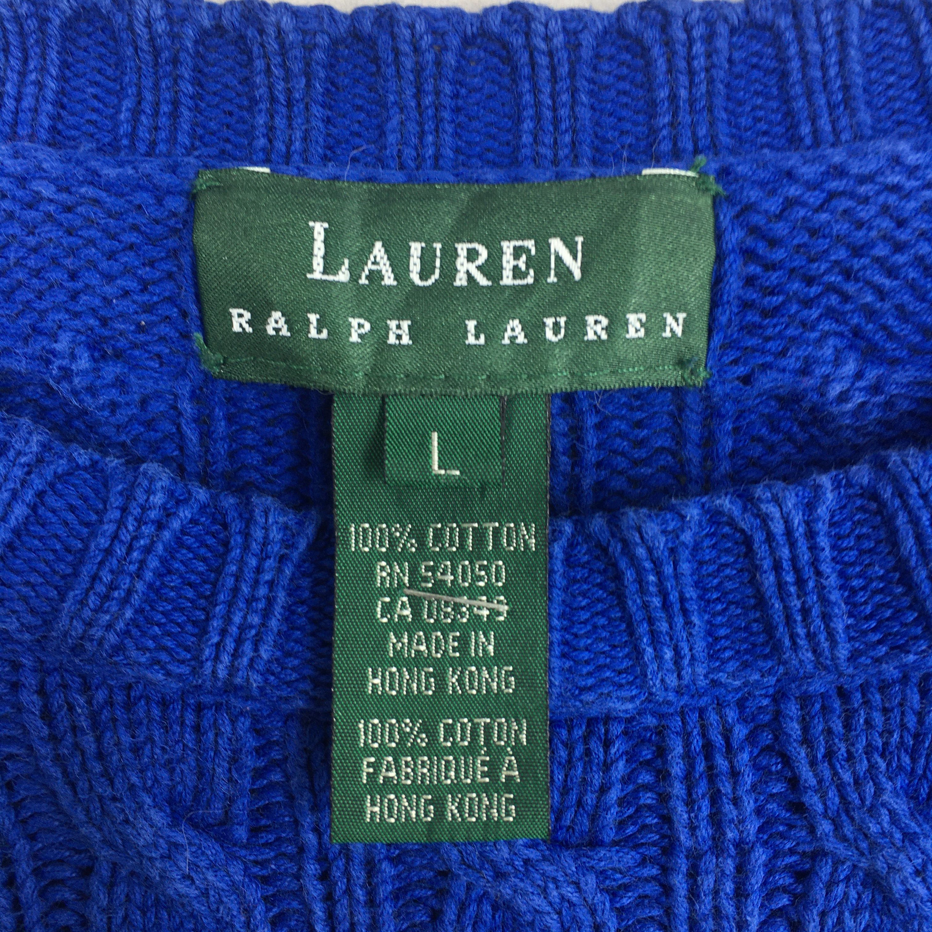 Polo Ralph Lauren × RRL Ralph Lauren × Ralph Lauren Vintage Polo Ralph Lauren Woven Women Knitwear Large Size US L / EU 52-54 / 3 - 5 Thumbnail