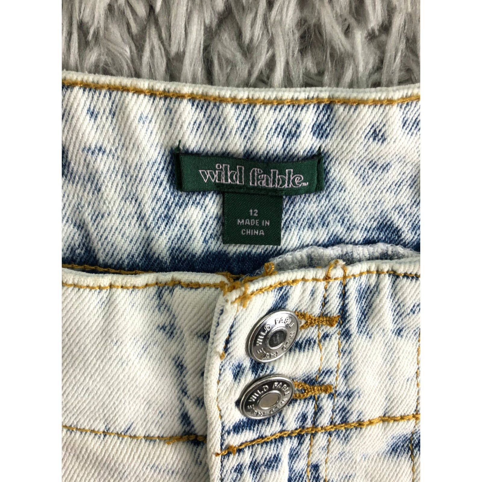 Vintage Wild Fable Highest Rise A-Line Shorts Womens Size 12 Blue Denim Jean Shorts Size 34" / US 12 / IT 48 - 7 Thumbnail