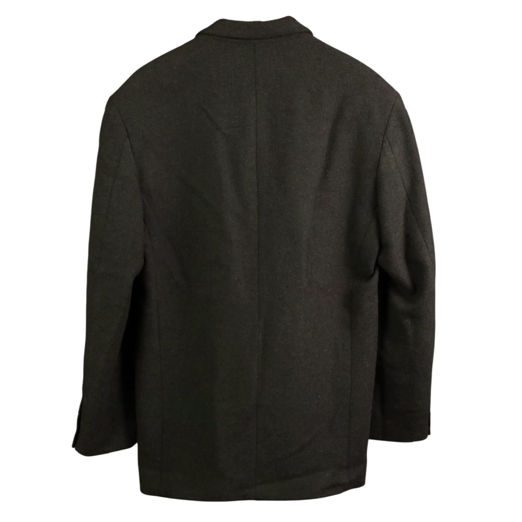 Olive VINTAGE Structure Blazer Jacket Mens M Wool Cashmere Olive Green Hong Kong 90s Size 40R - 2 Thumbnail