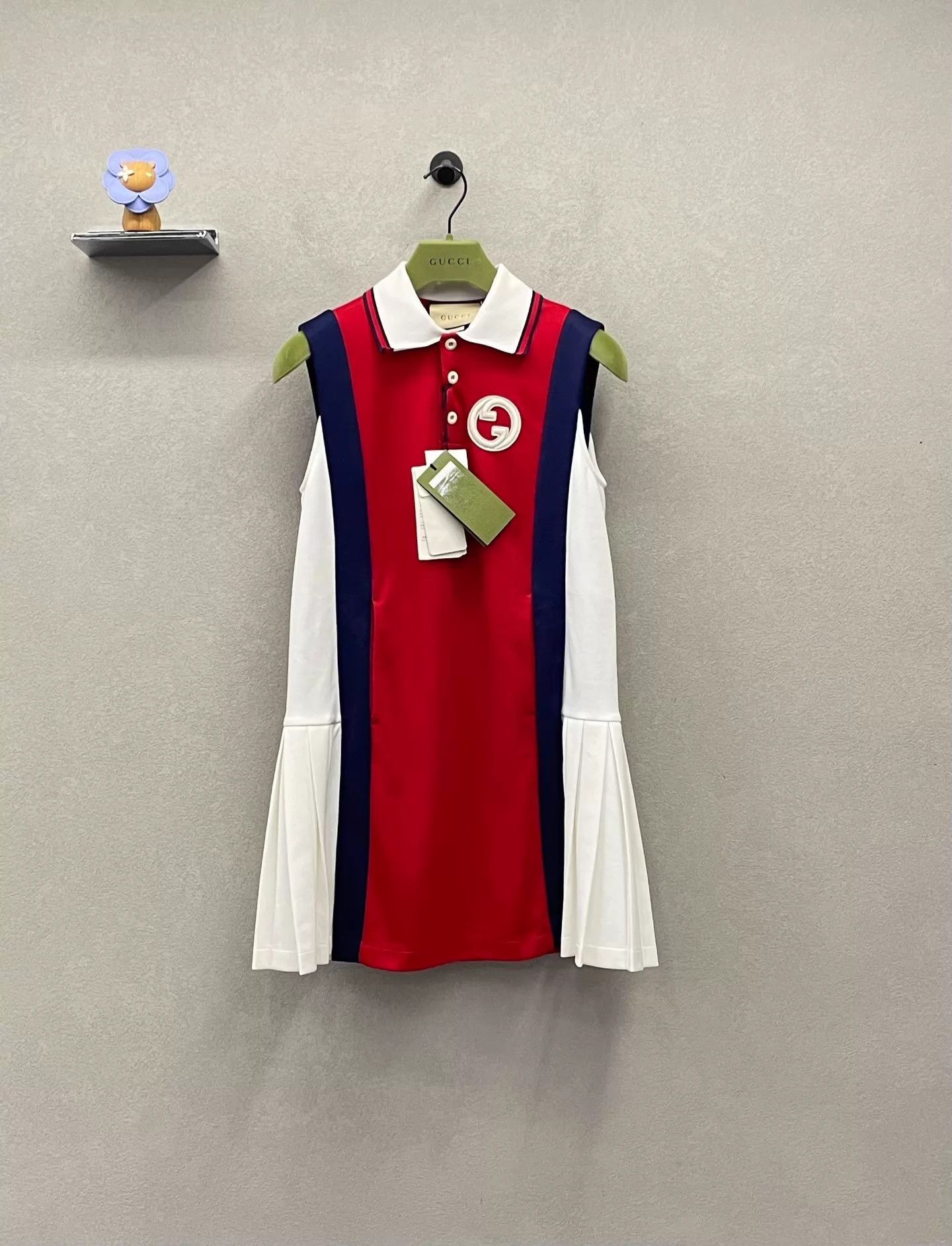 Gucci GUCCI Tipped Collar Sleeveless Striped Logo Slim Dress XXS Size XXS / US 00 / IT 34 - 1 Thumbnail