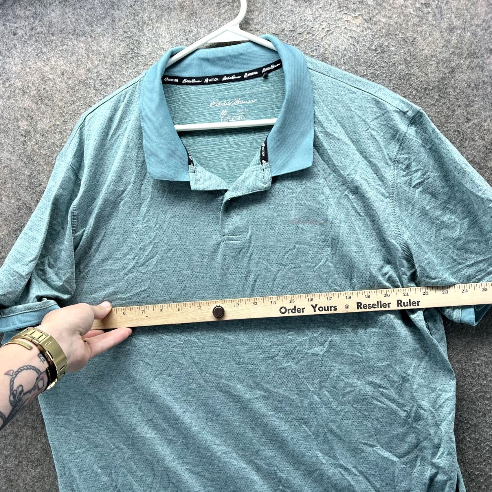 Eddie Bauer Eddie Bauer Polo Shirt Mens XL Blue Motion FreeDry Golf Performance Stretch Shirt Size US XL / EU 56 / 4 - 5 Thumbnail
