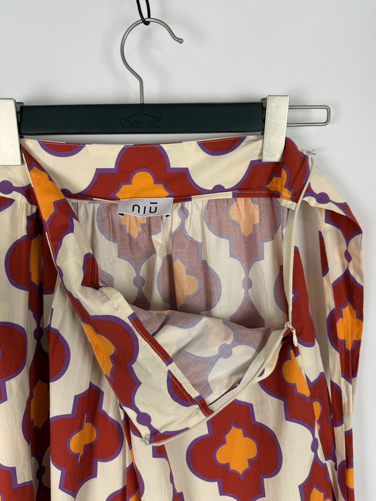 Other NIU Fashion Cotton Printed Brick Multicolor Maxi Skirt S Size 26" / US 2 / IT 38 - 3 Thumbnail
