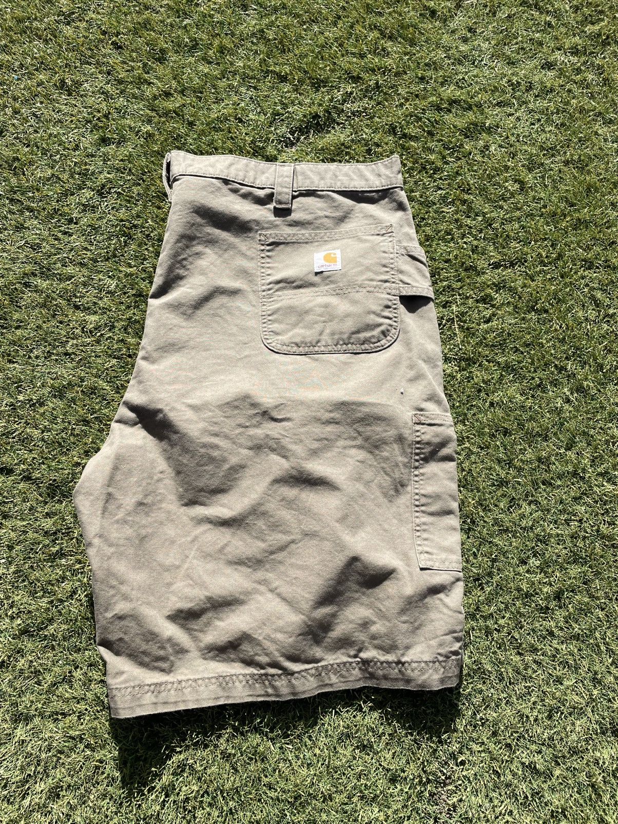 Carhartt Carhartt Loose Fit Canvas Utility Work Shorts Men's 46 Tan Size US 44 / EU 60 - 7 Thumbnail
