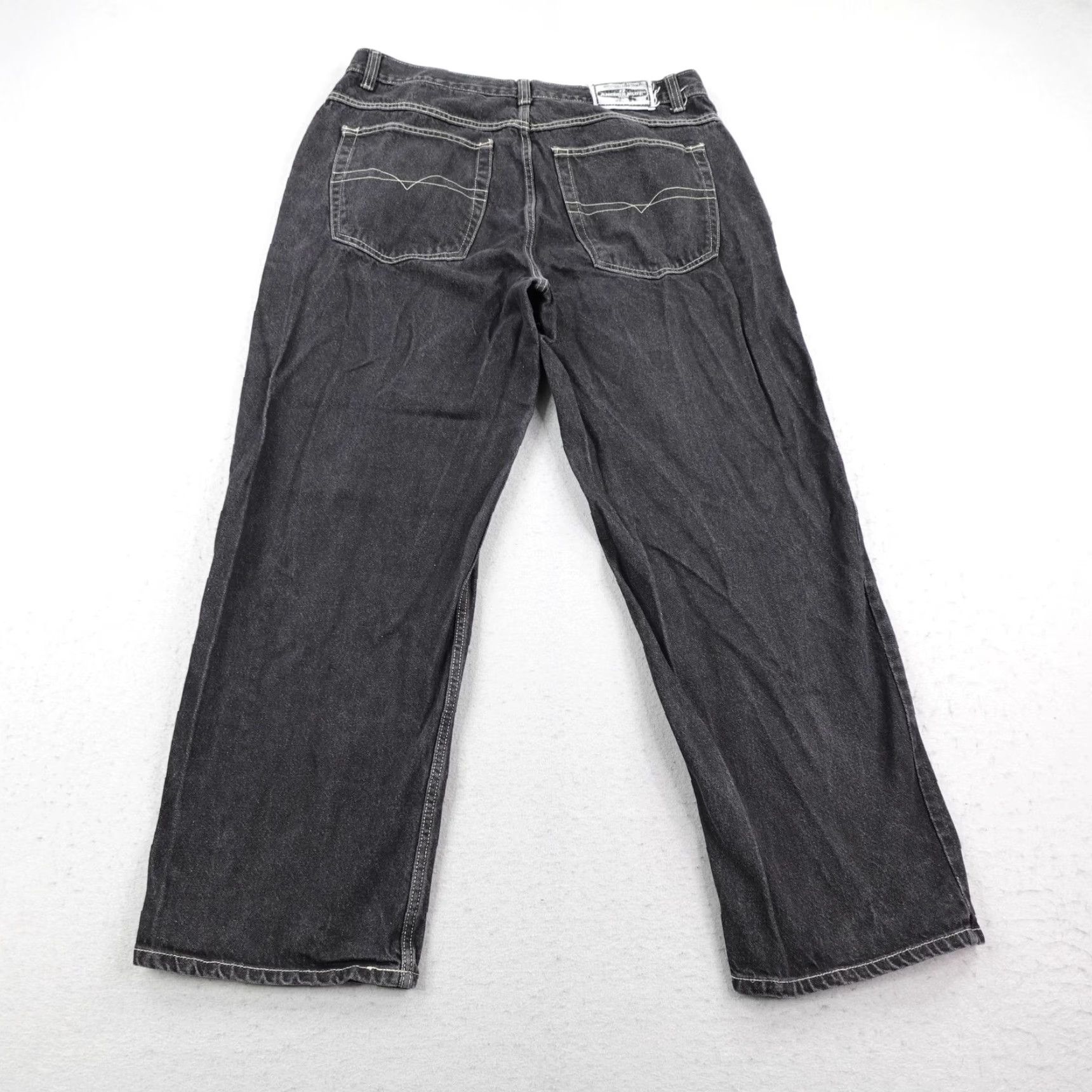 Anchor Blue VINTAGE Anchor Blue Jeans Mens 40x32 Black Denim Baggy Wide Skater 90s Linear 90s? Size US 40 / EU 56 - 5 Thumbnail
