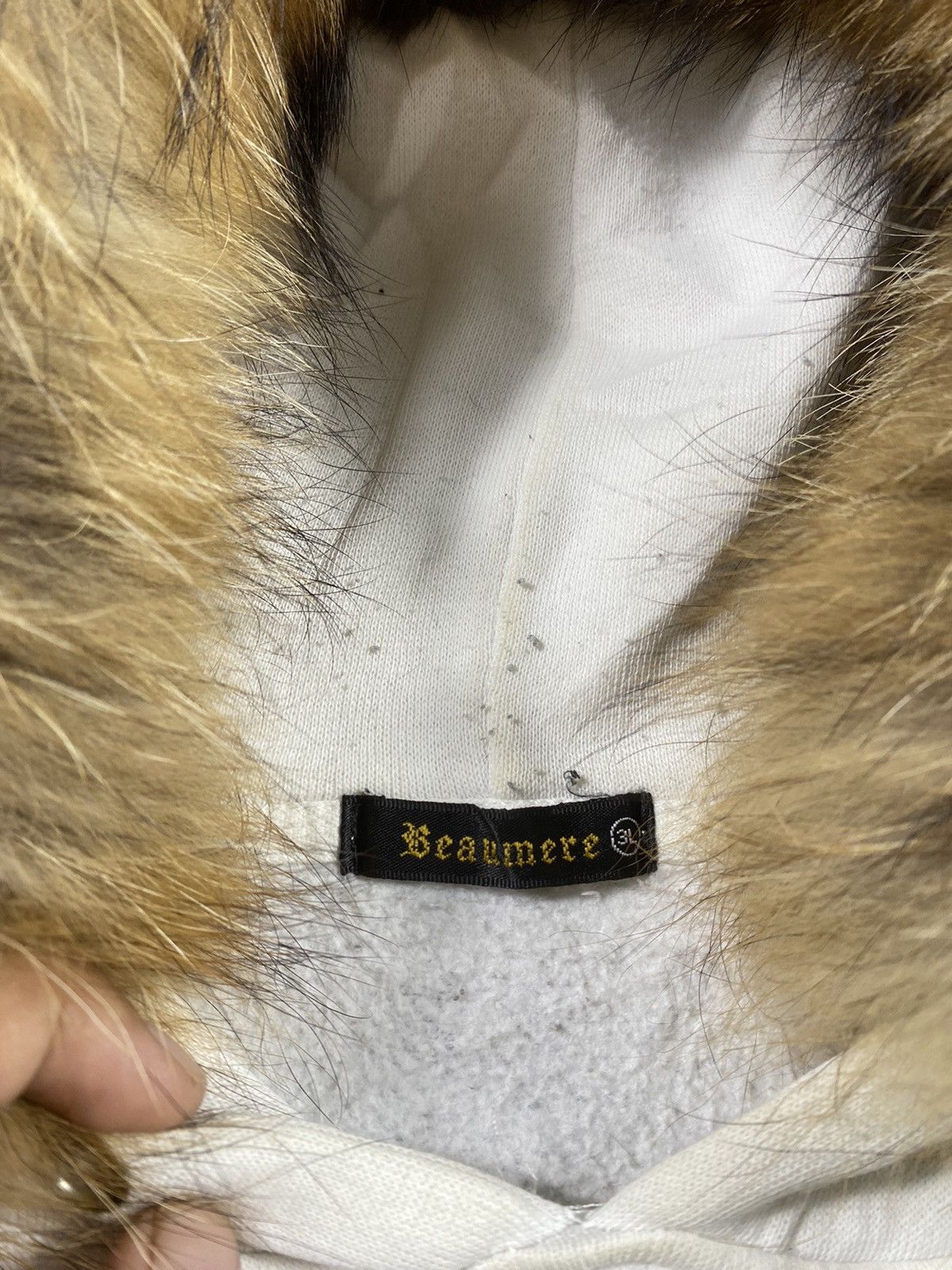 Le Grande Bleu (L.G.B.) Japenese Beaumere fur hoodie poem gothic punk style Size US L / EU 52-54 / 3 - 6 Thumbnail