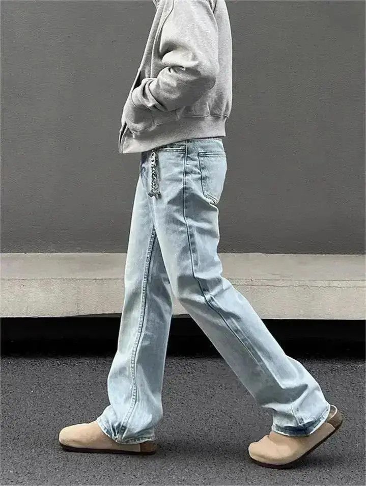 Japanese Brand Retro straight leg flared jeans Size US 30 / EU 46 - 3 Thumbnail